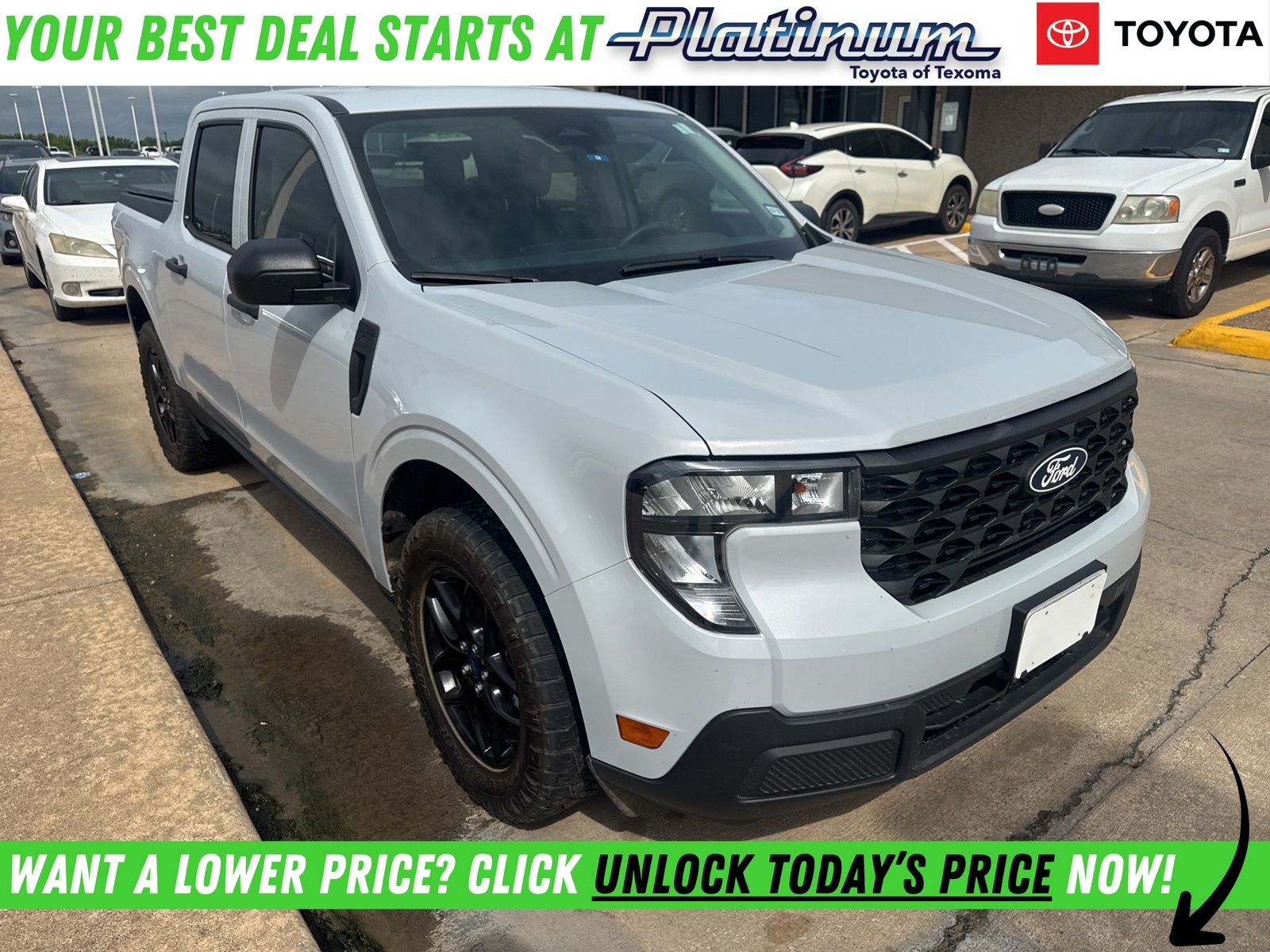 White Metallic 2025 Ford Maverick XL SuperCrew FWD Pickup Truck Front-Wheel Drive Continuously Variable Transmission