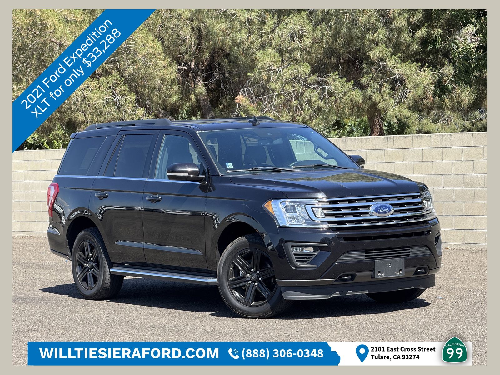 Black Metallic 2021 Ford Expedition XLT 4WD SUV / Crossover Four-Wheel Drive Automatic