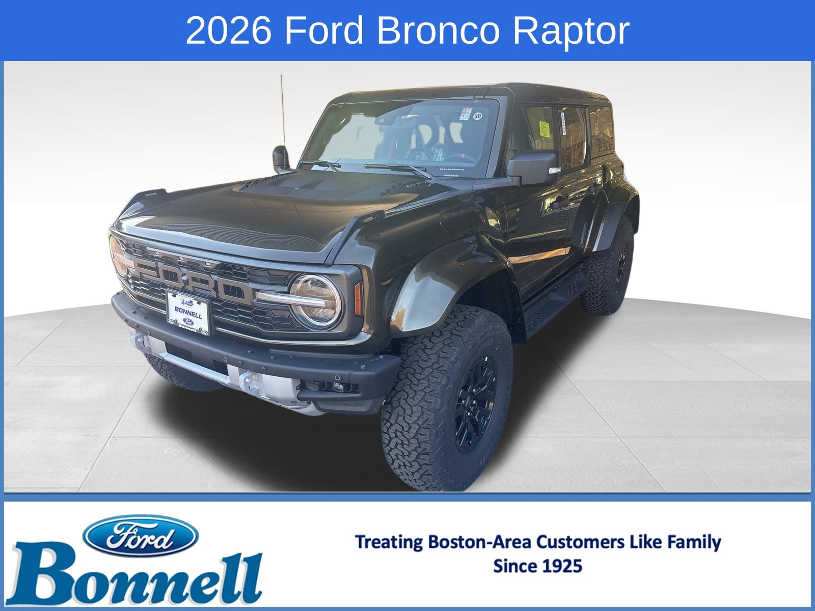 Shelter Green Metallic 2026 Ford Bronco Raptor 4WD SUV / Crossover Four-Wheel Drive Automatic