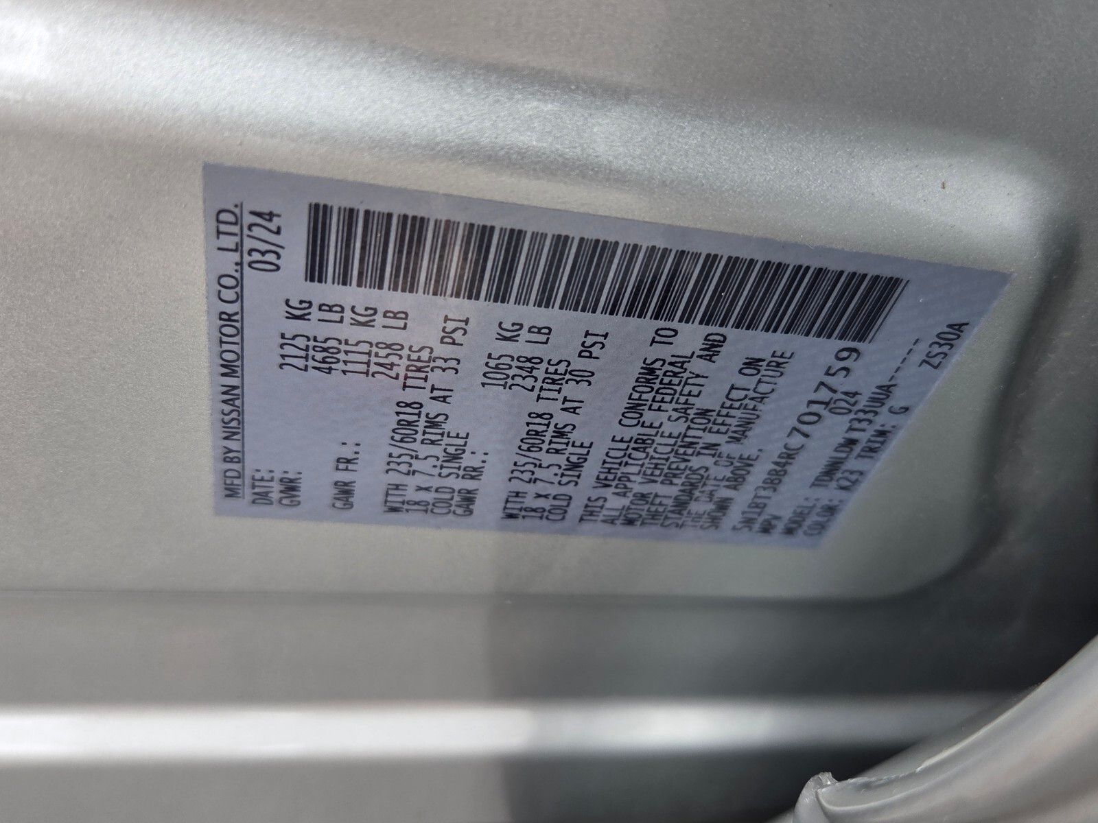 Used 2024 Silver Nissan SV image 18