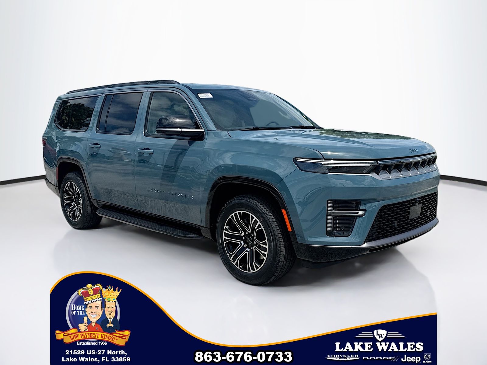 Gray (Steel Blue) 2026 Jeep Grand Wagoneer L 8-Speed Automatic