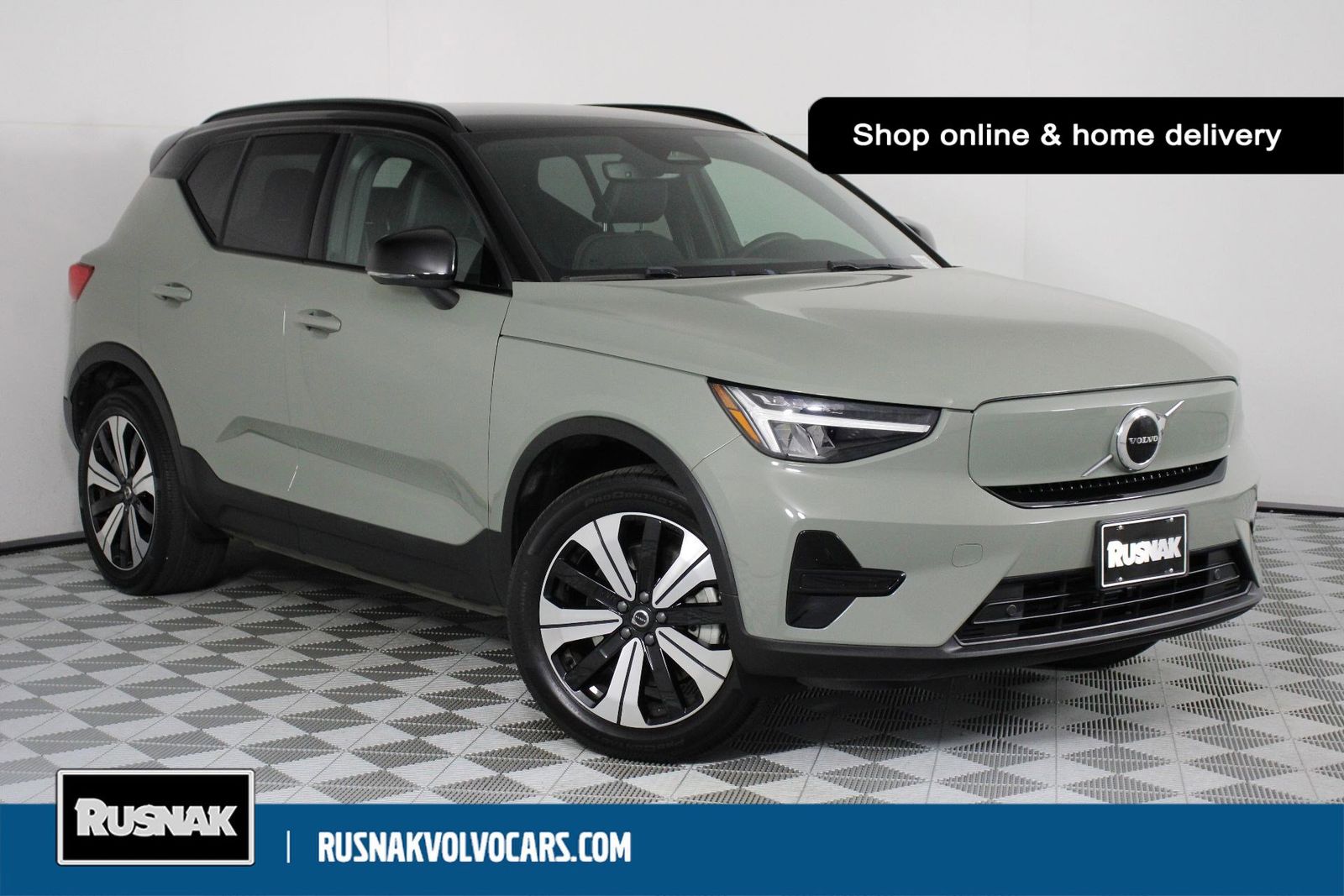 Sage Green Metallic 2023 Volvo XC40 Recharge Twin Core eAWD SUV / Crossover All-Wheel Drive 1-Speed Automatic