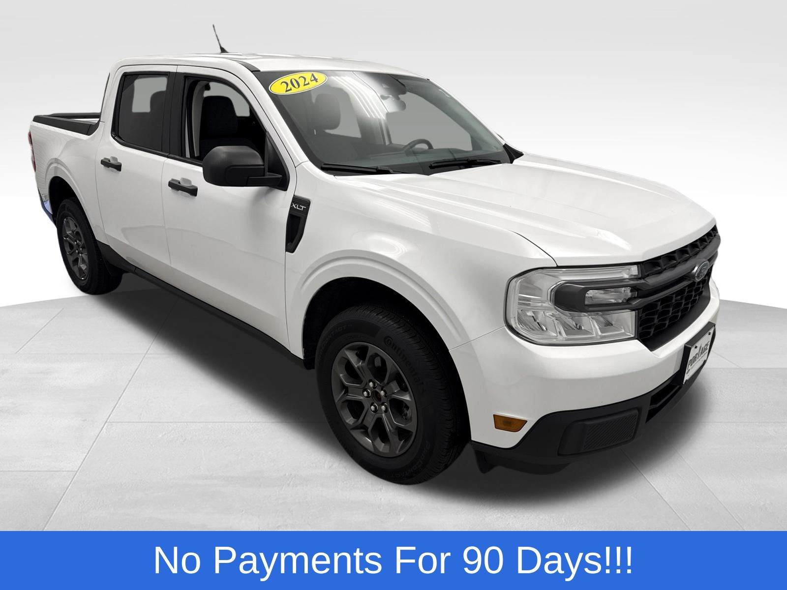 Oxford White 2024 Ford Maverick XLT SuperCrew AWD Pickup Truck All-Wheel Drive 8-Speed Automatic