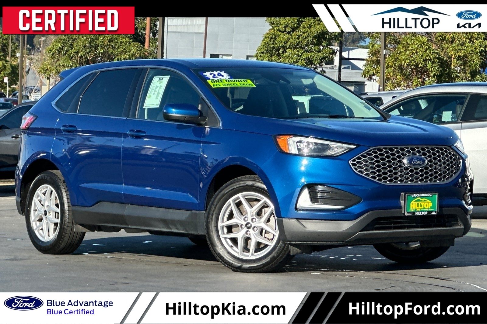 Blue Metallic 2024 Ford Edge SUV / Crossover All-Wheel Drive 8-Speed Automatic
