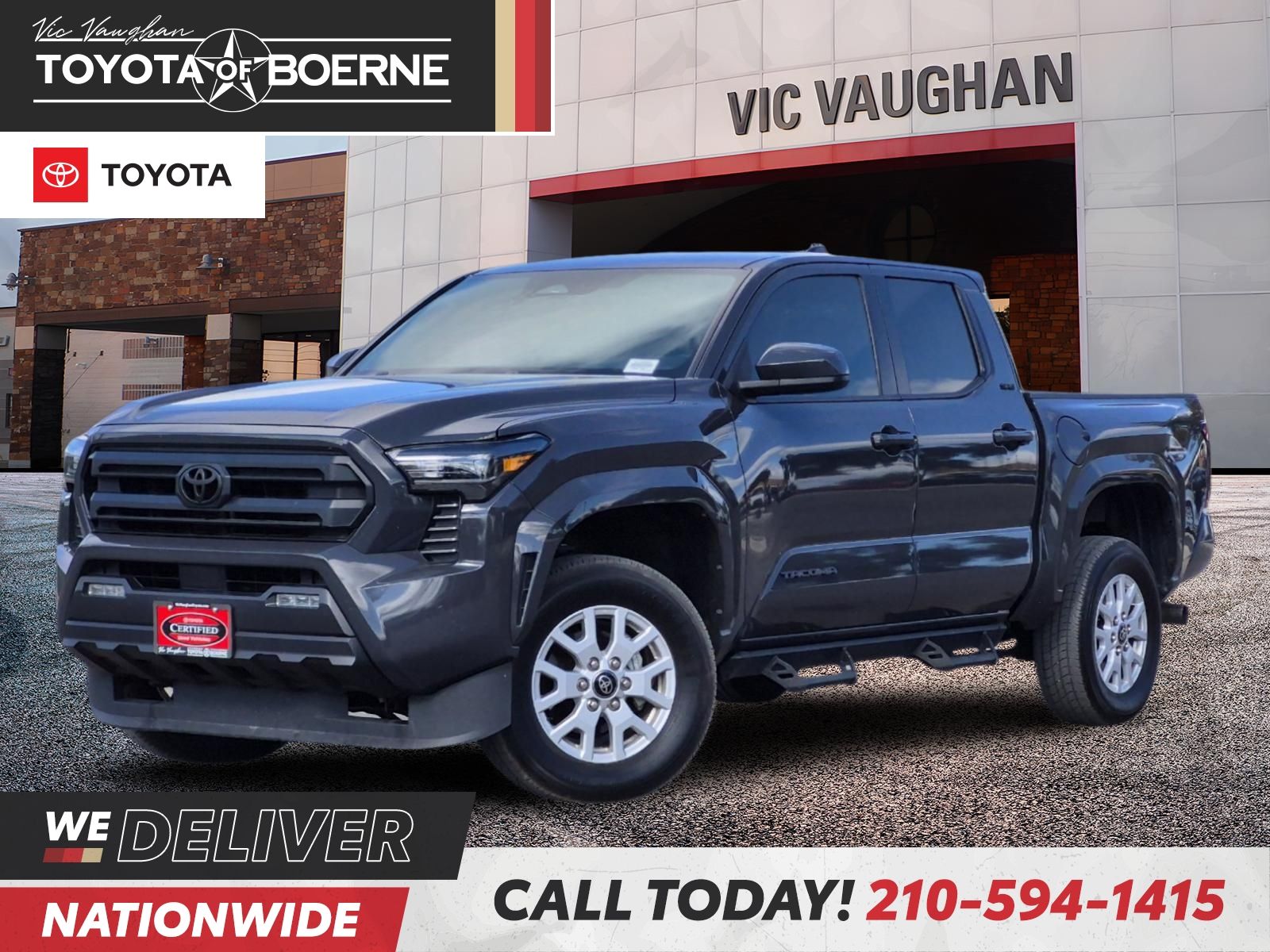 Black 2025 Toyota Tacoma Pickup Truck 4X2 8-Speed Automatic