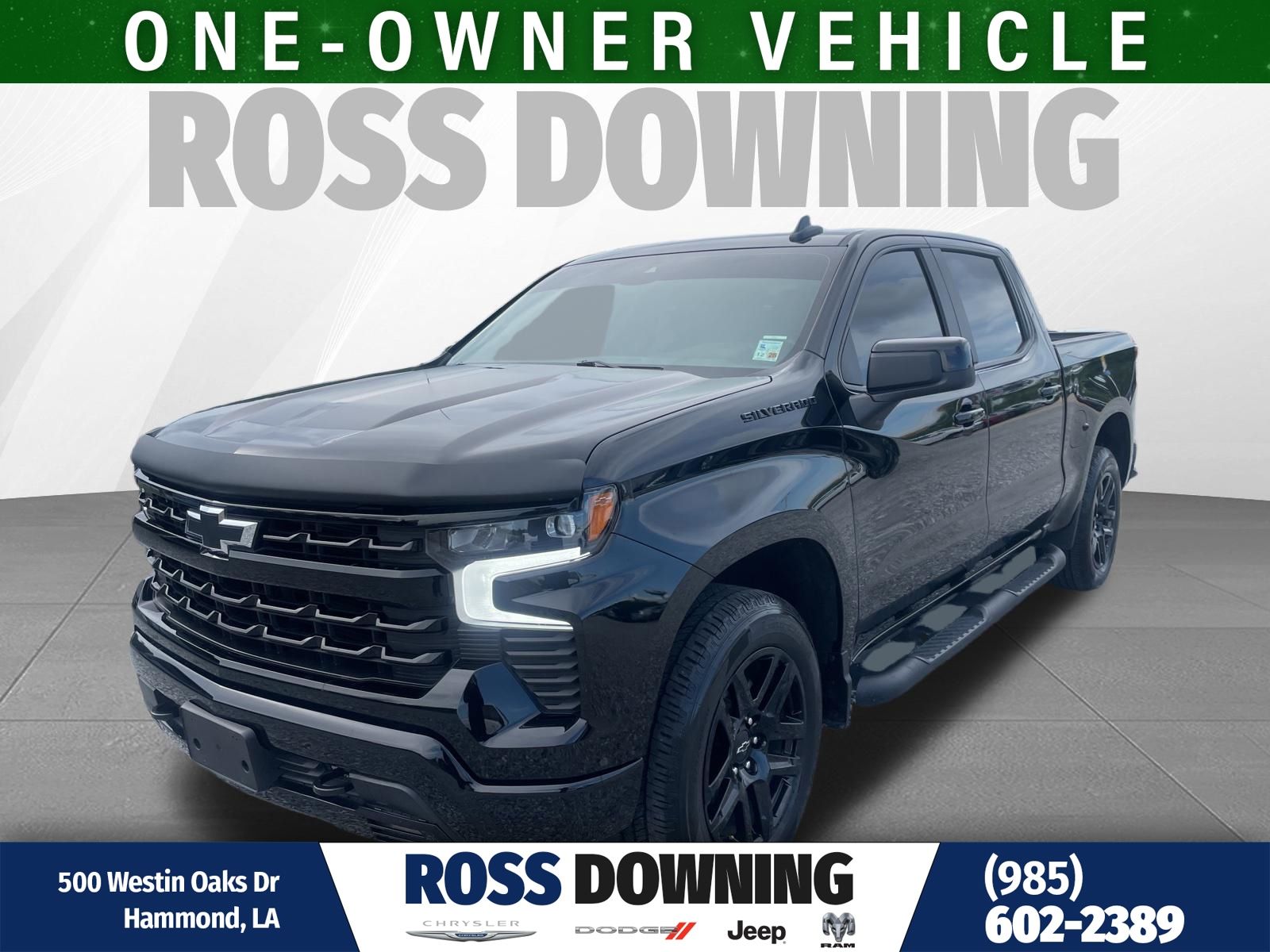 Black 2024 Chevrolet Silverado 1500 RST Crew Cab RWD Pickup Truck 4X2 Automatic