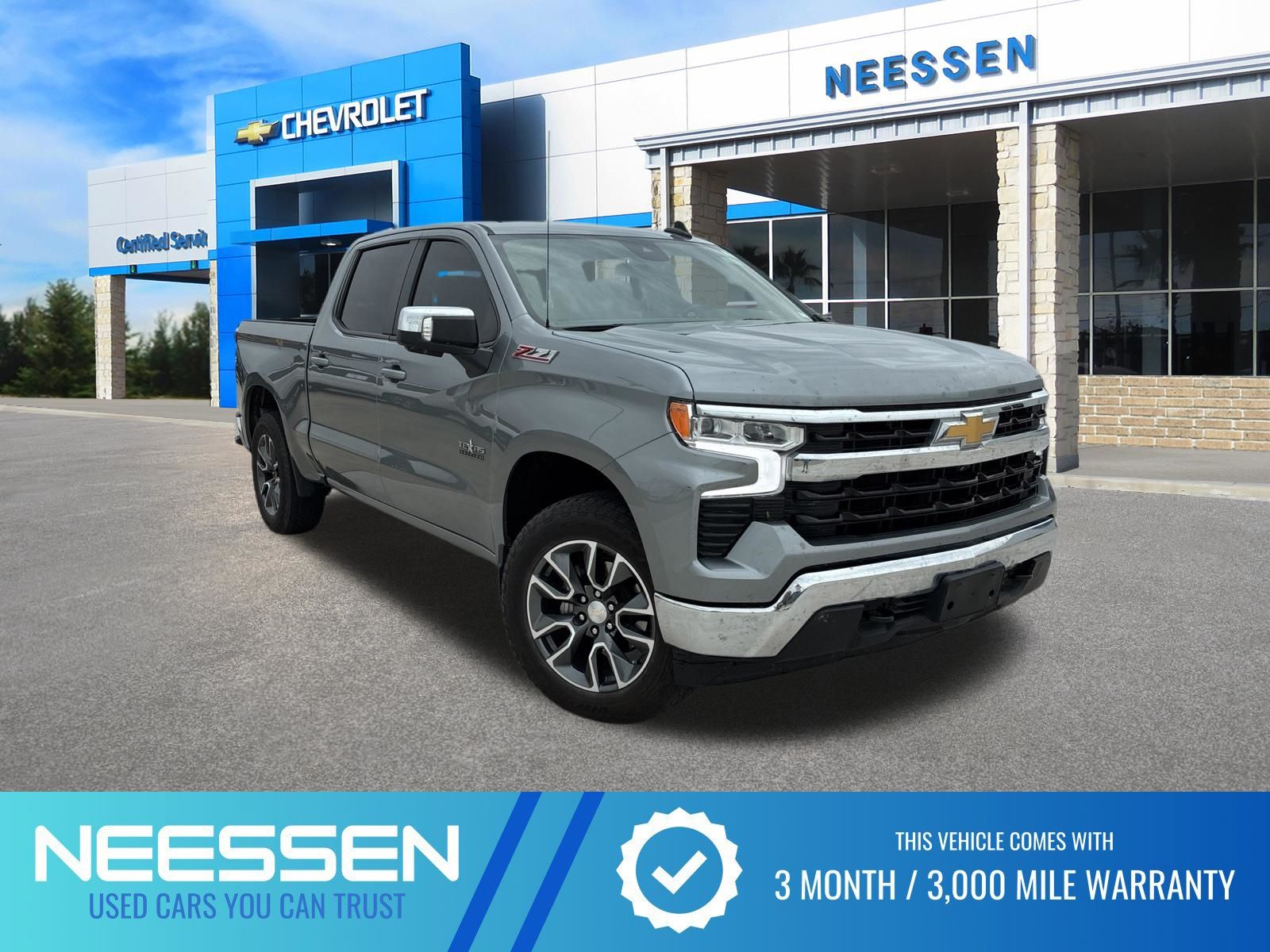 Sterling Gray Metallic 2023 Chevrolet Silverado 1500 Pickup Truck Four-Wheel Drive Automatic