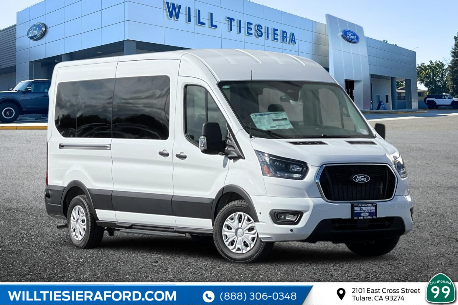 Oxford White 2026 Ford Transit Passenger 350 XLT Medium Roof LB RWD Van Rear-Wheel Drive Automatic