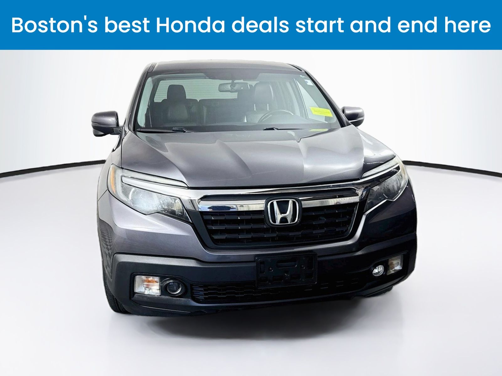 Gray (Modern Steel Metallic) 2018 Honda Ridgeline Pickup Truck All-Wheel Drive 6-Speed Automatic