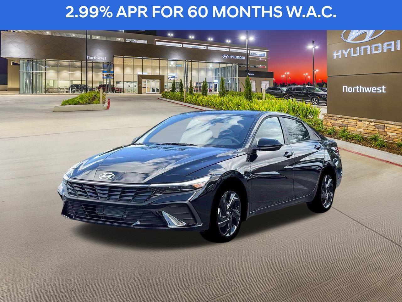 Abyss Black 2026 Hyundai Elantra SEL Sport FWD Sedan Front-Wheel Drive Continuously Variable Transmission