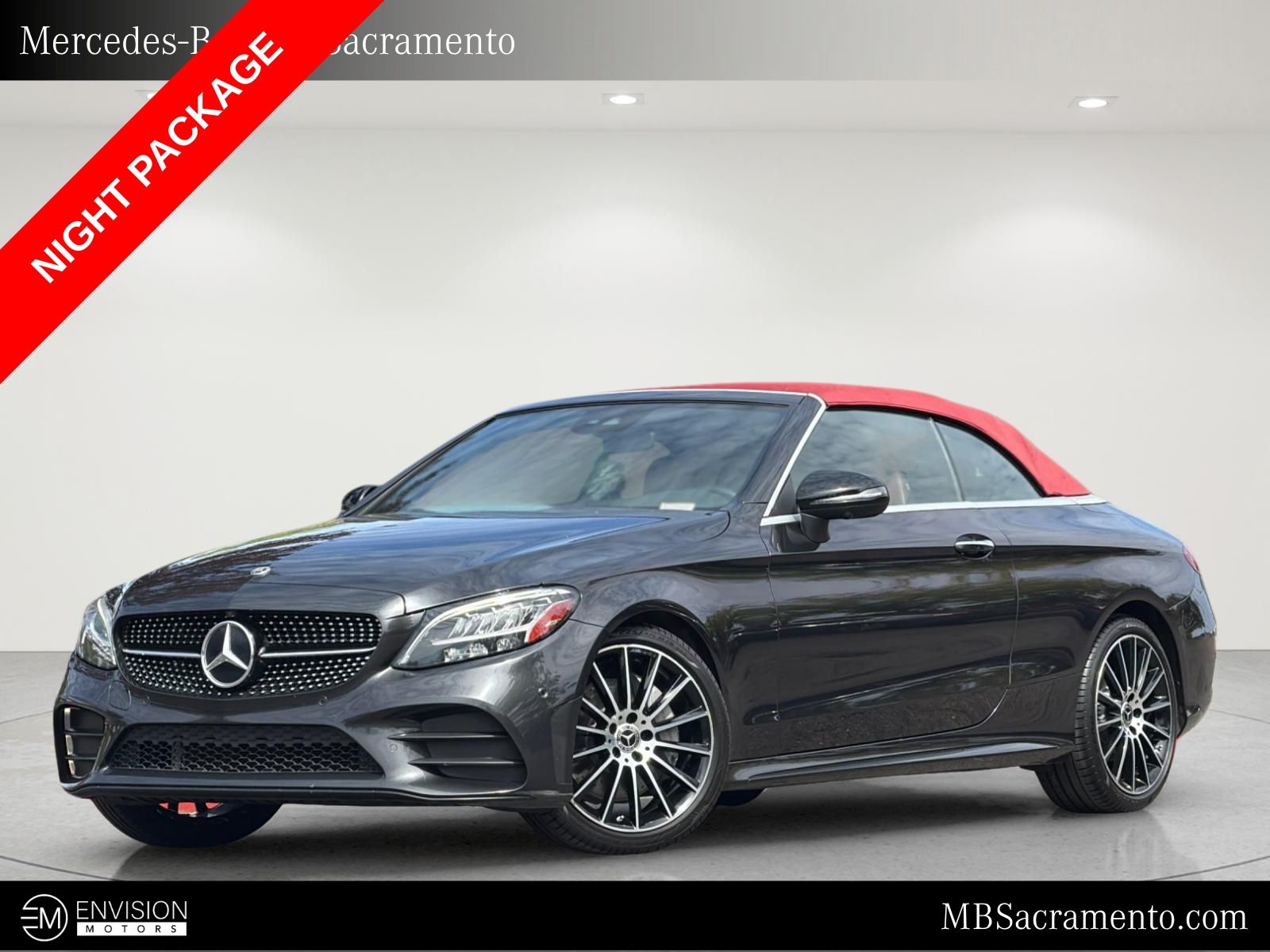 Graphite Gray Metallic 2022 Mercedes-Benz C-Class Convertible Rear-Wheel Drive 9-Speed Automatic
