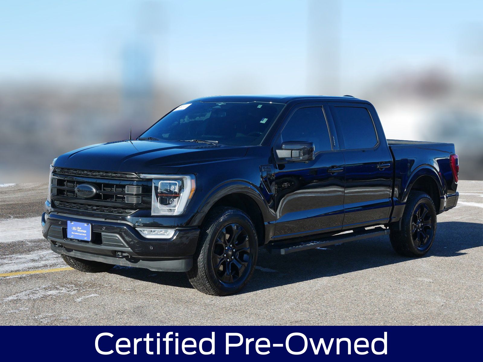 Agate Black Metallic 2023 Ford F-150 Lariat SuperCrew 4WD Pickup Truck Four-Wheel Drive Automatic