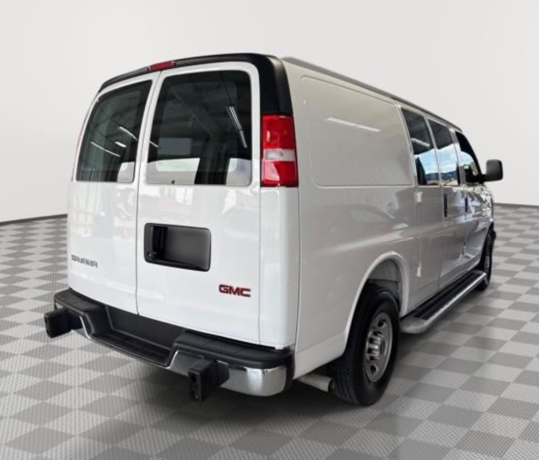Summit White 2025 GMC Savana Cargo Van Rear-Wheel Drive 8-Speed Automatic Overdrive