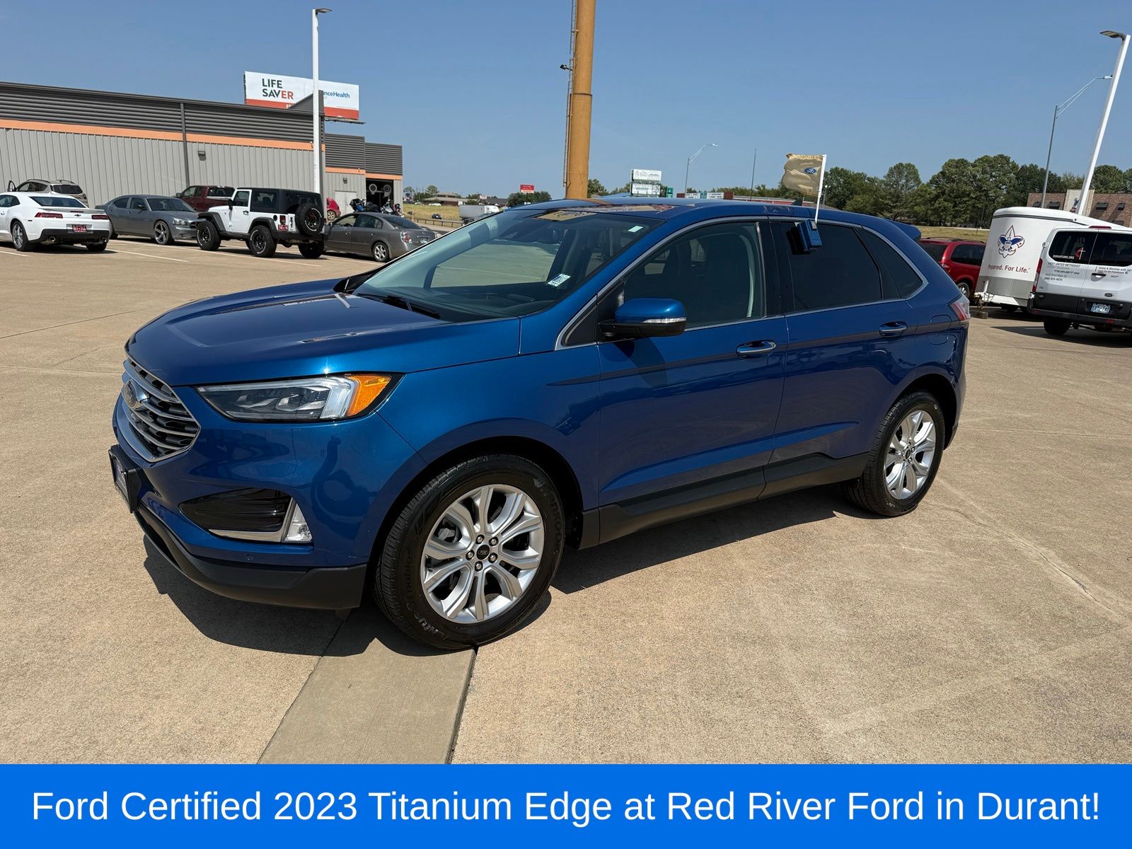 Blue Metallic 2023 Ford Edge SUV / Crossover All-Wheel Drive 8-Speed Automatic