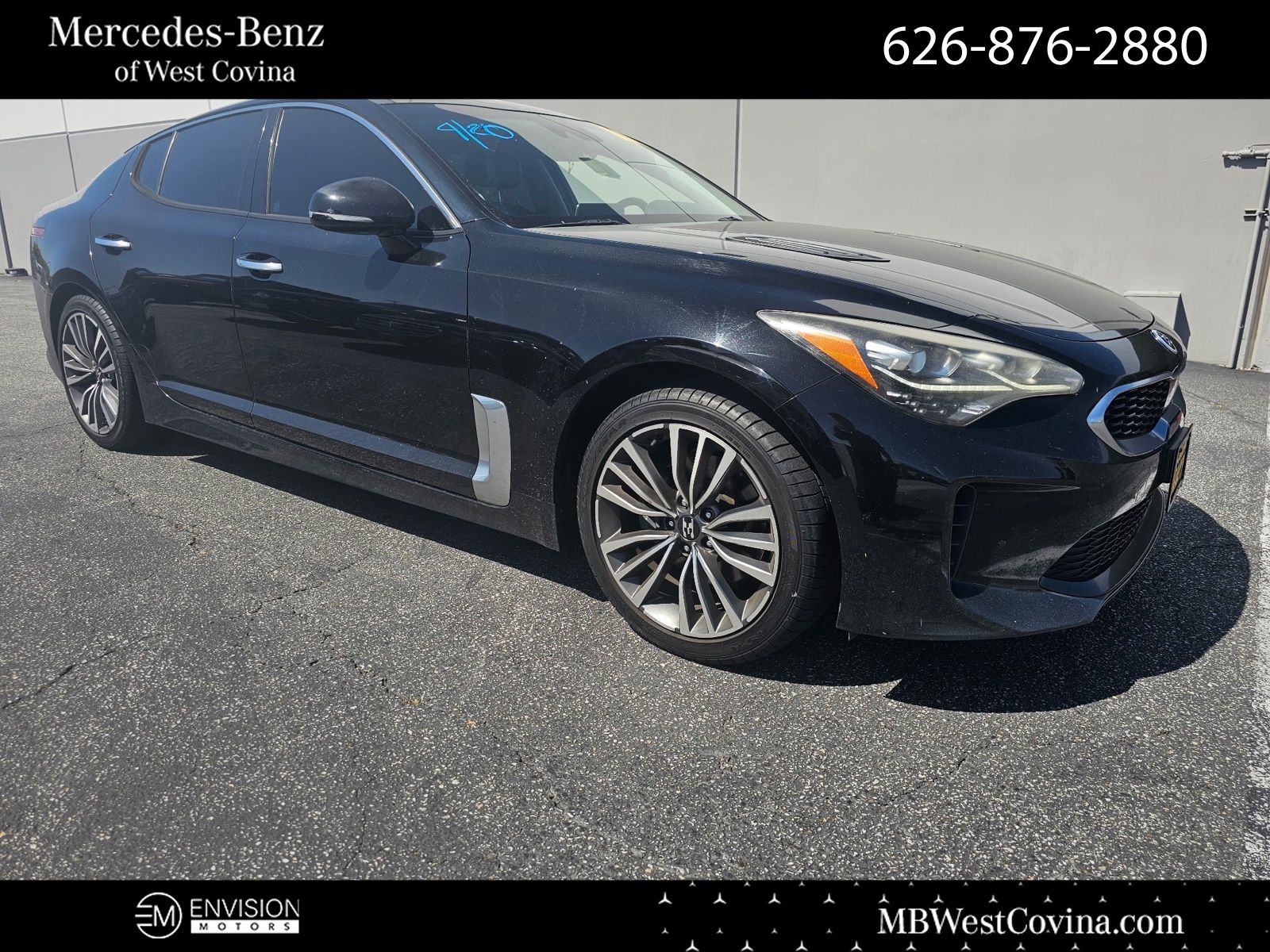 Aurora Black 2018 Kia Stinger Premium RWD Sedan Rear-Wheel Drive 8-Speed Automatic