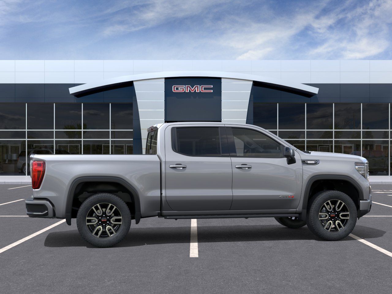 2026 GMC Sierra 1500 AT4 Silver at Ross Downing Buick GMC
