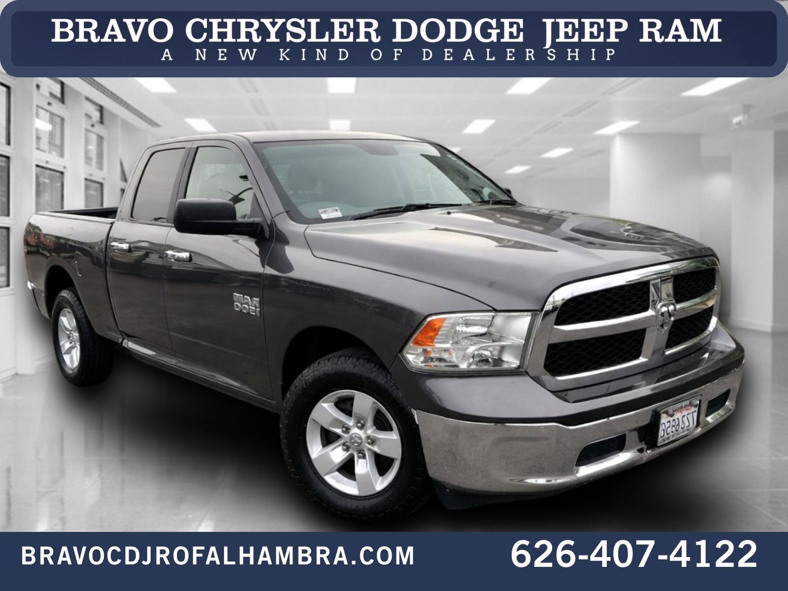 Gray (Granite Crystal Metallic Clearcoat) 2017 RAM 1500 SLT Quad Cab RWD Pickup Truck 4X2 8-Speed Automatic
