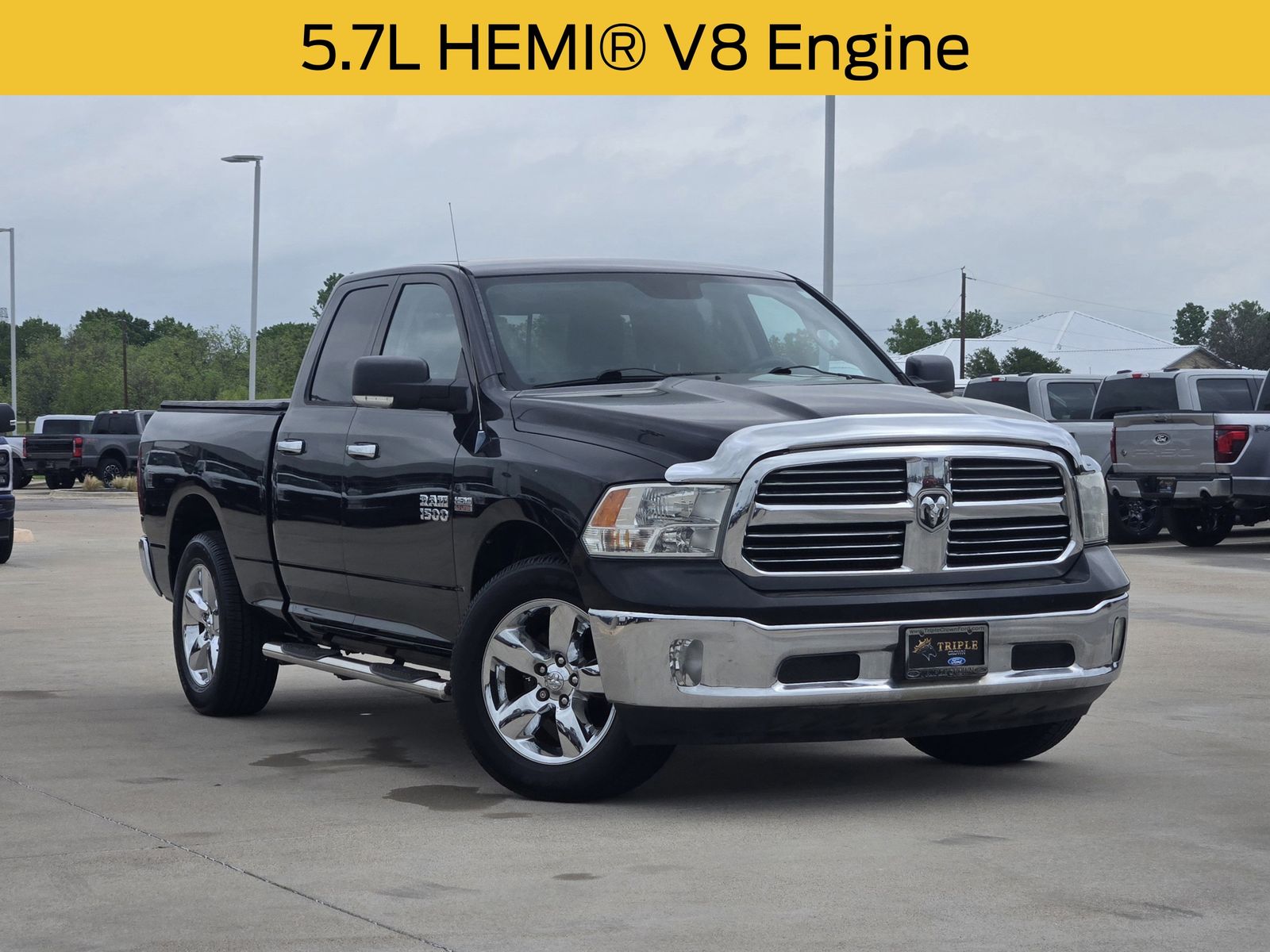 Black Clearcoat 2013 RAM 1500 Lone Star Quad Cab RWD Pickup Truck 4X2 6-Speed Automatic