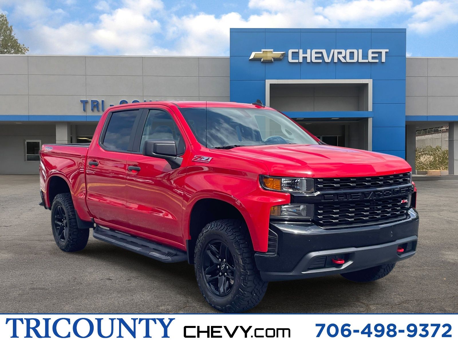 Red 2021 Chevrolet Silverado 1500 Pickup Truck Four-Wheel Drive 6-Speed Automatic Overdrive