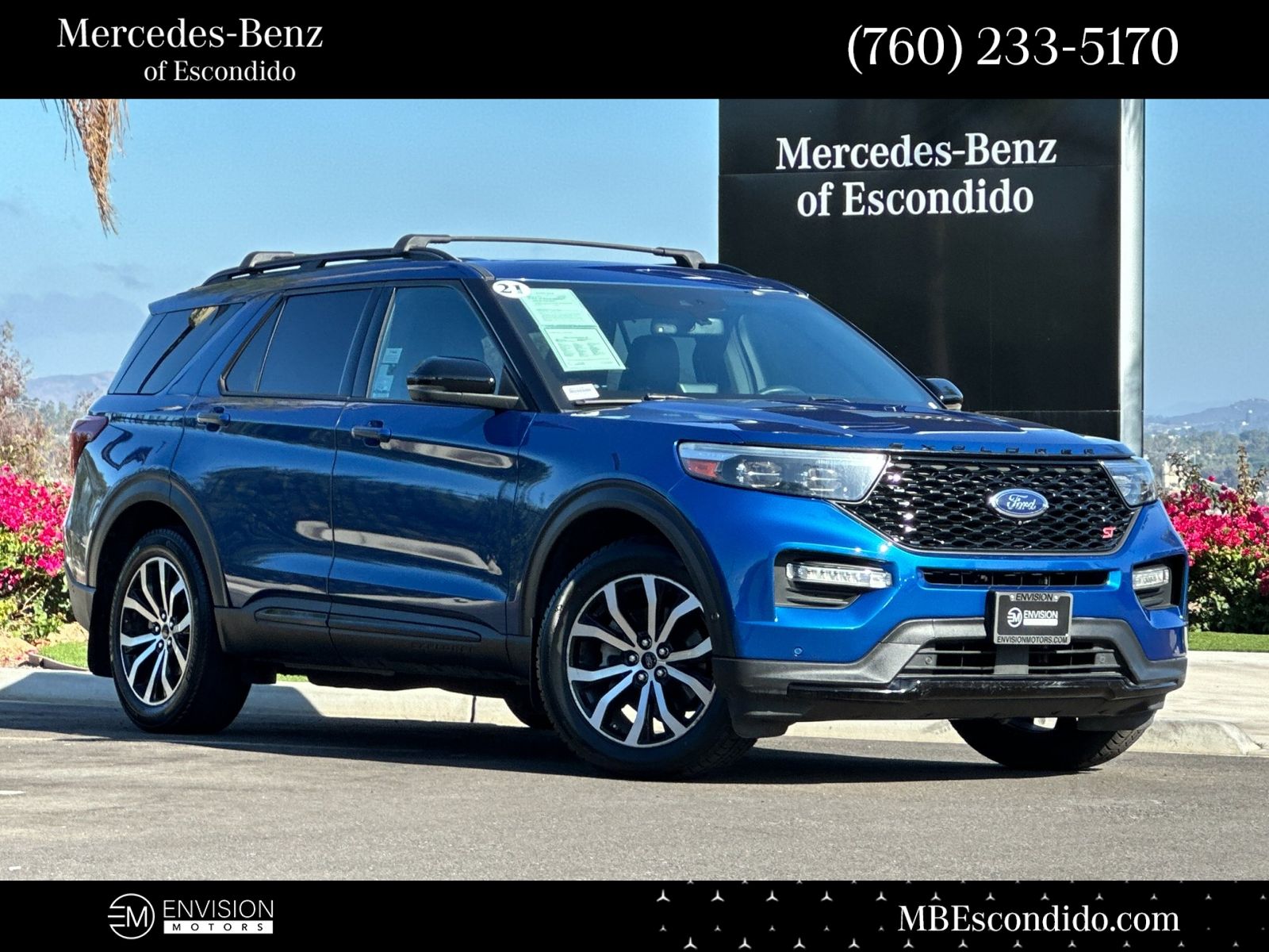 Atlas Blue Metallic 2021 Ford Explorer SUV / Crossover All-Wheel Drive Automatic