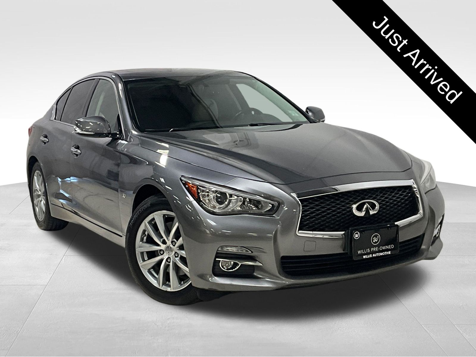 Gray (Graphite Shadow) 2015 INFINITI Q50 Sedan All-Wheel Drive 7-Speed Automatic