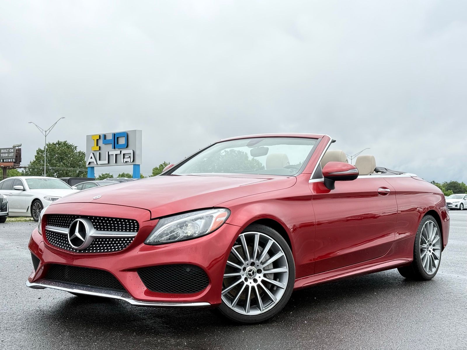 Red 2018 Mercedes-Benz C-Class Convertible Rear-Wheel Drive 9-Speed Automatic