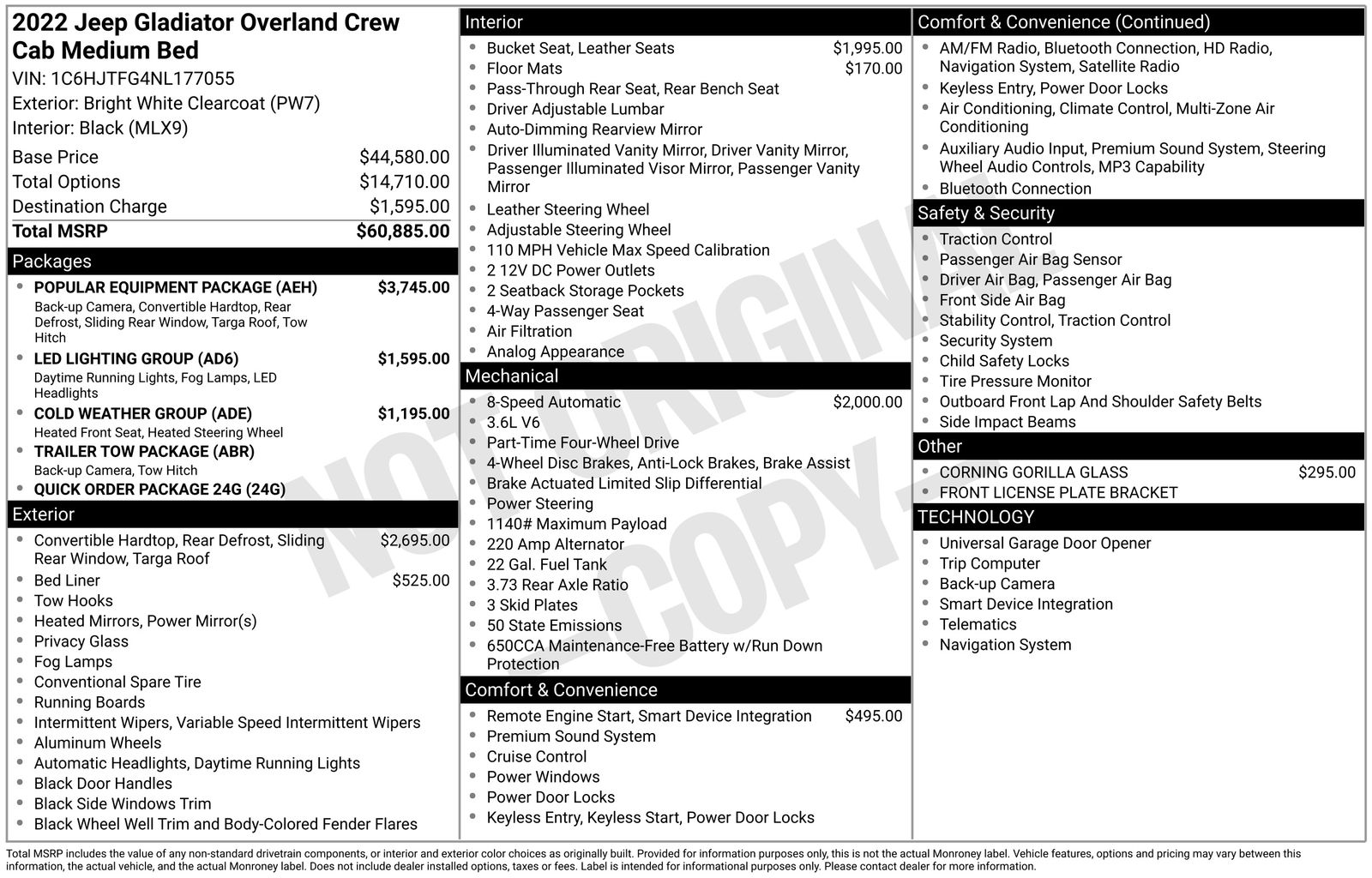 Used Car 2022 Jeep Gladiator  Overland For Sale Under $35,000 In Austin, Texas