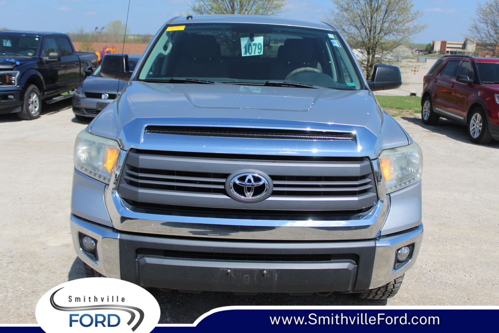 Silver Sky Metallic 2014 Toyota Tundra SR5 CrewMax 5.7L FFV 4WD Pickup Truck Four-Wheel Drive 6-Speed Automatic Overdrive