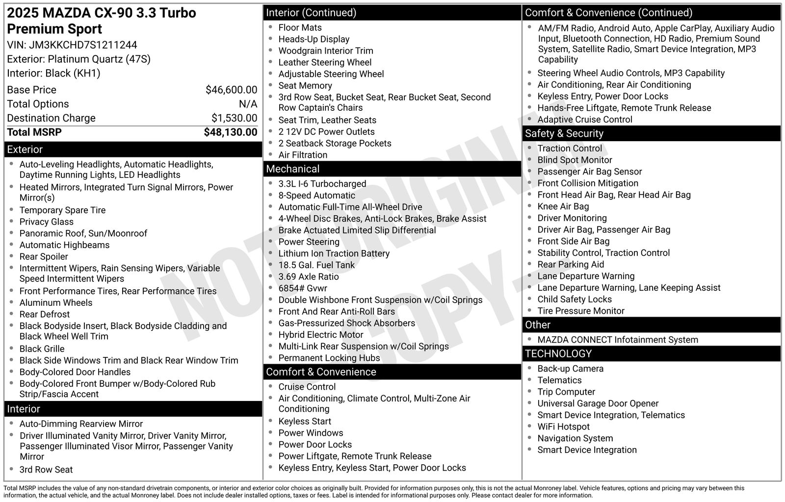 Used Car 2025 Mazda Cx-90  3.3 Turbo Premium For Sale Under $40,000 In Austin, Texas