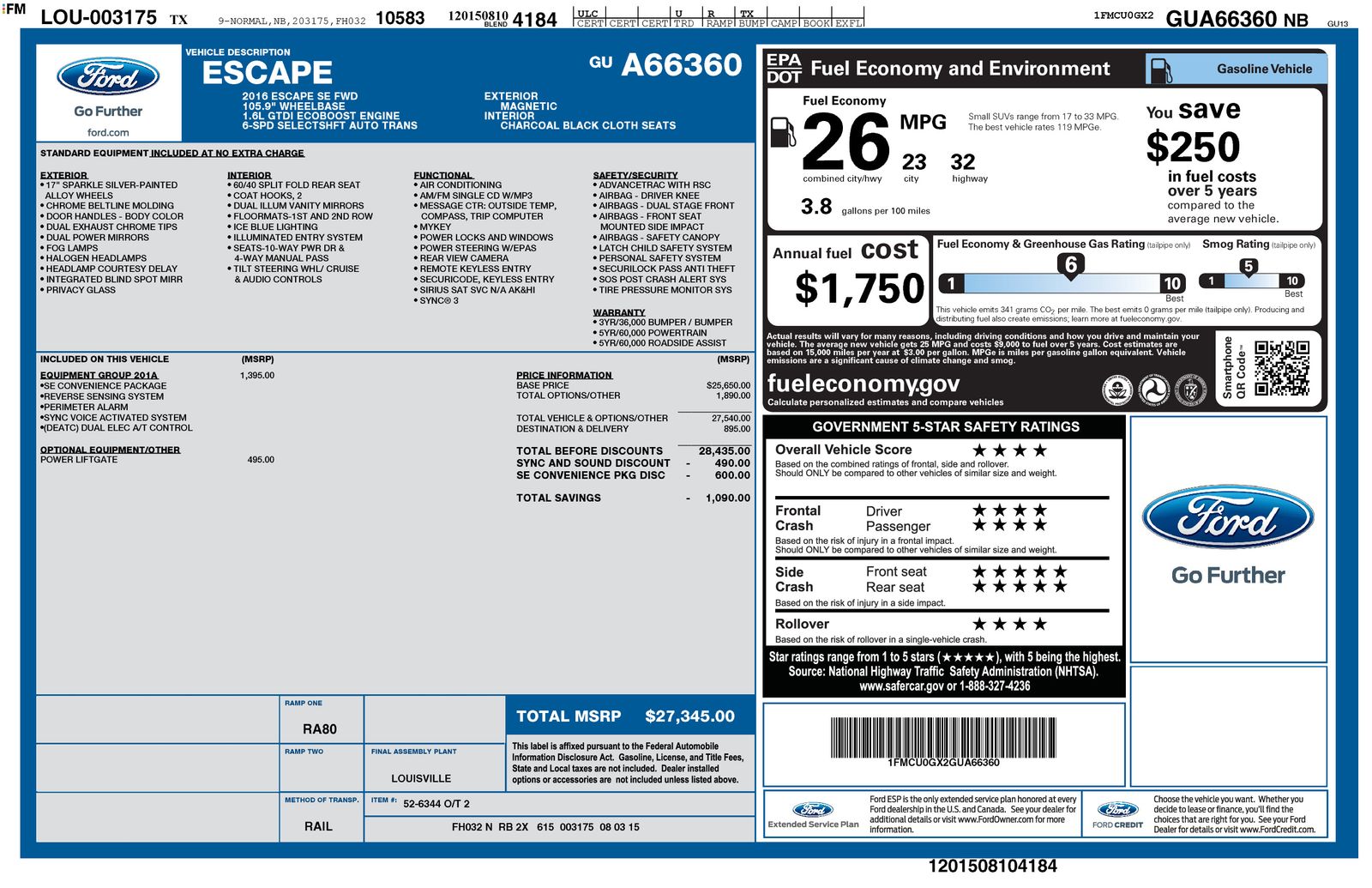 Used Car 2016 Ford Escape  Se For Sale Under $10,000 In Austin, Texas