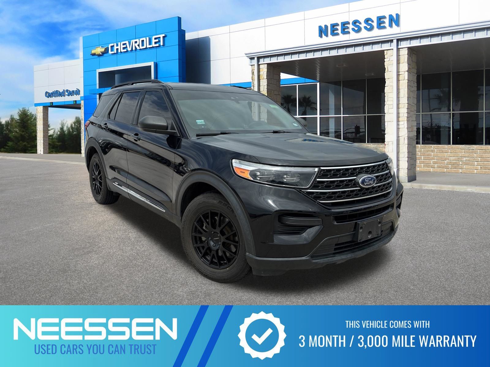 Black Metallic 2022 Ford Explorer SUV / Crossover Rear-Wheel Drive Automatic