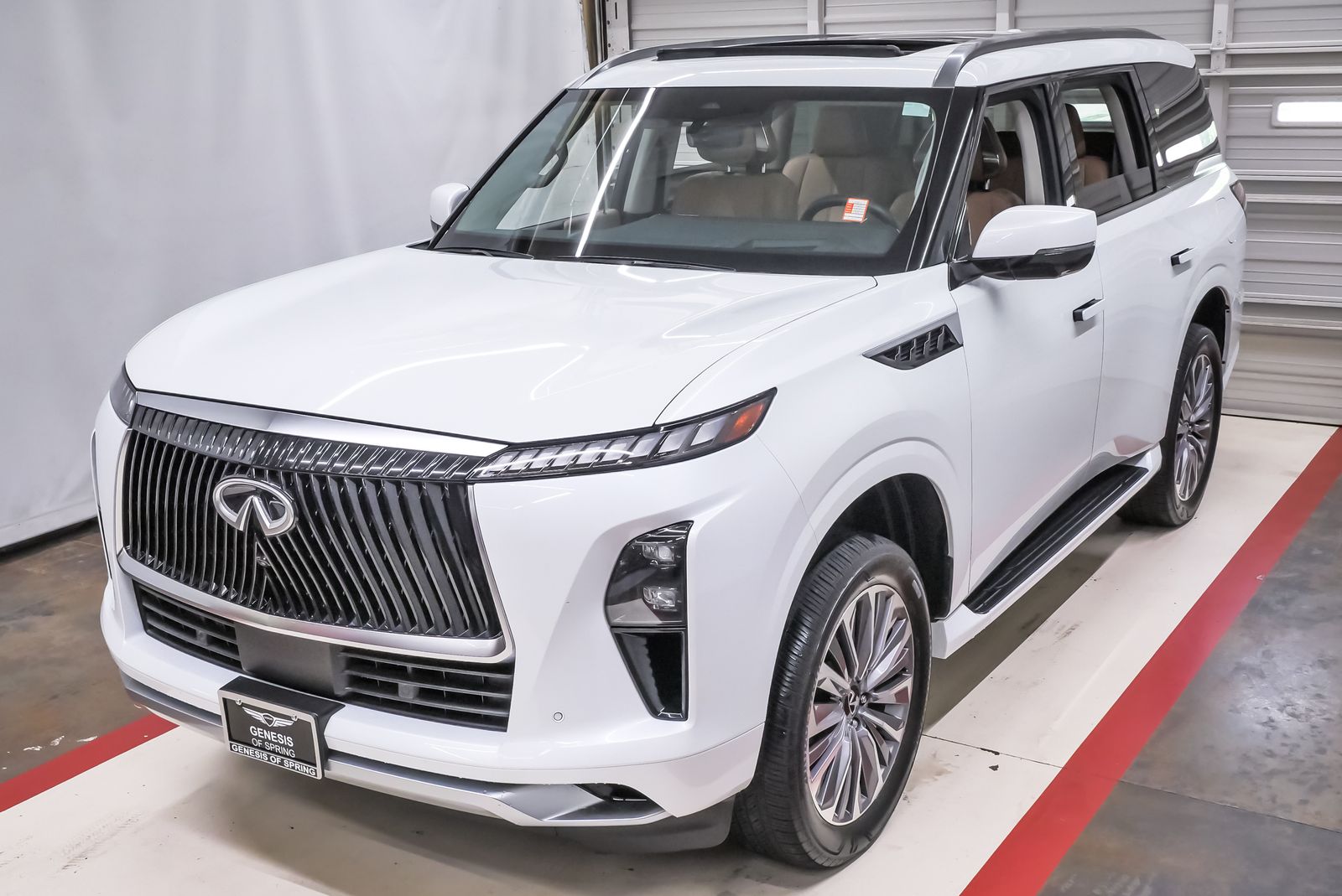Radiant White 2025 INFINITI QX80 Sensory 4WD SUV / Crossover All-Wheel Drive 9-Speed Automatic