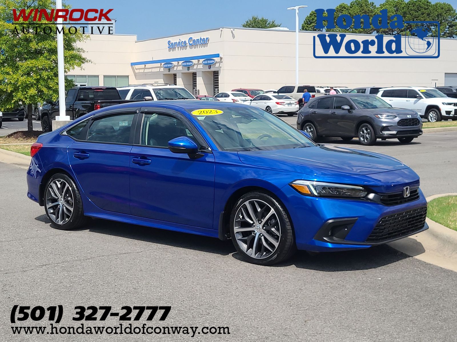 Aegean Blue Metallic 2023 Honda Civic Sedan Front-Wheel Drive Continuously Variable Transmission