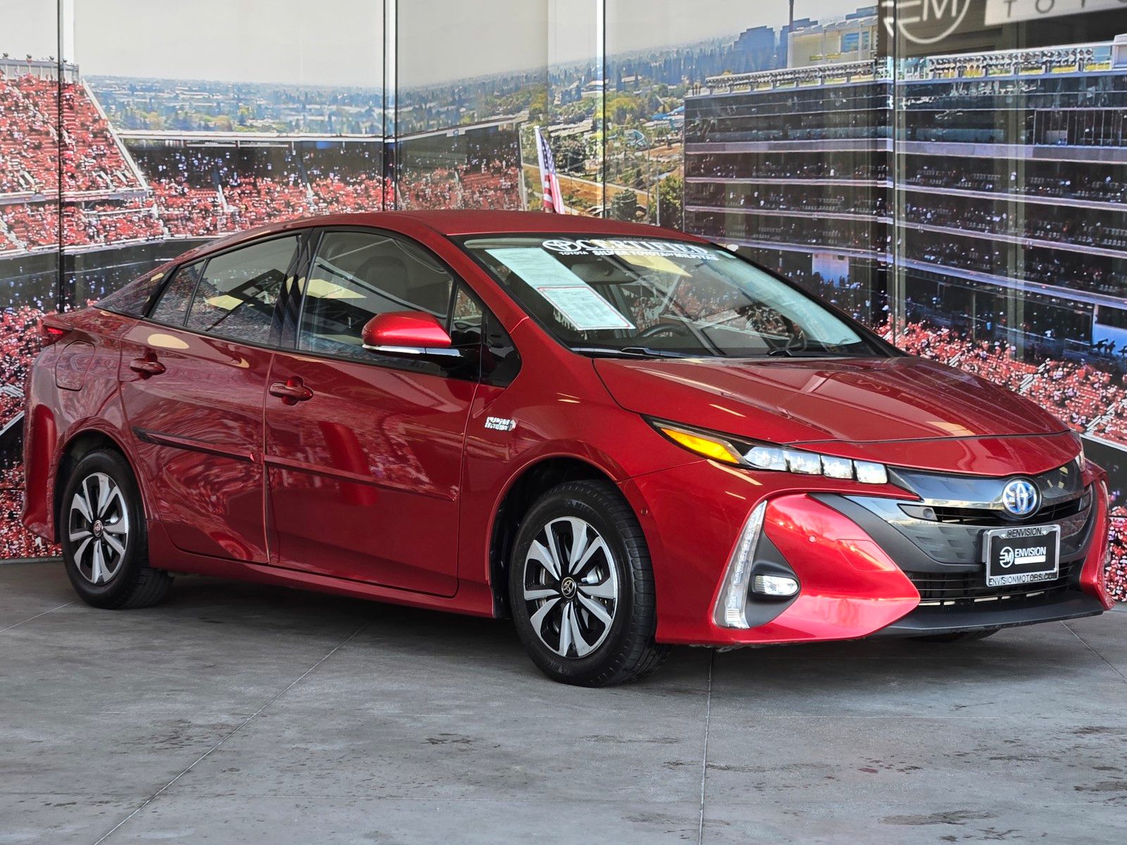 Red 2017 Toyota Prius Prime Hatchback Front-Wheel Drive Continuously Variable Transmission