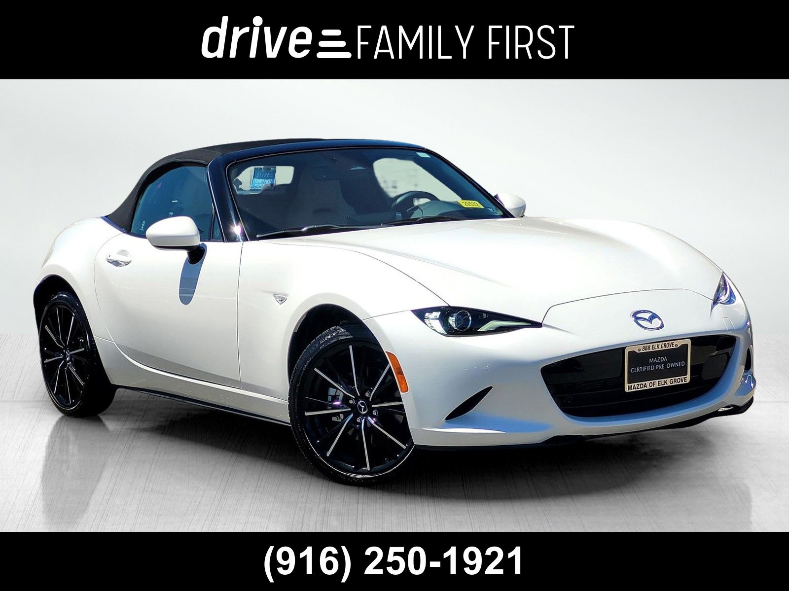 Snowflake White Pearl Mica 2025 Mazda MX-5 Miata Convertible Rear-Wheel Drive 6-Speed Automatic