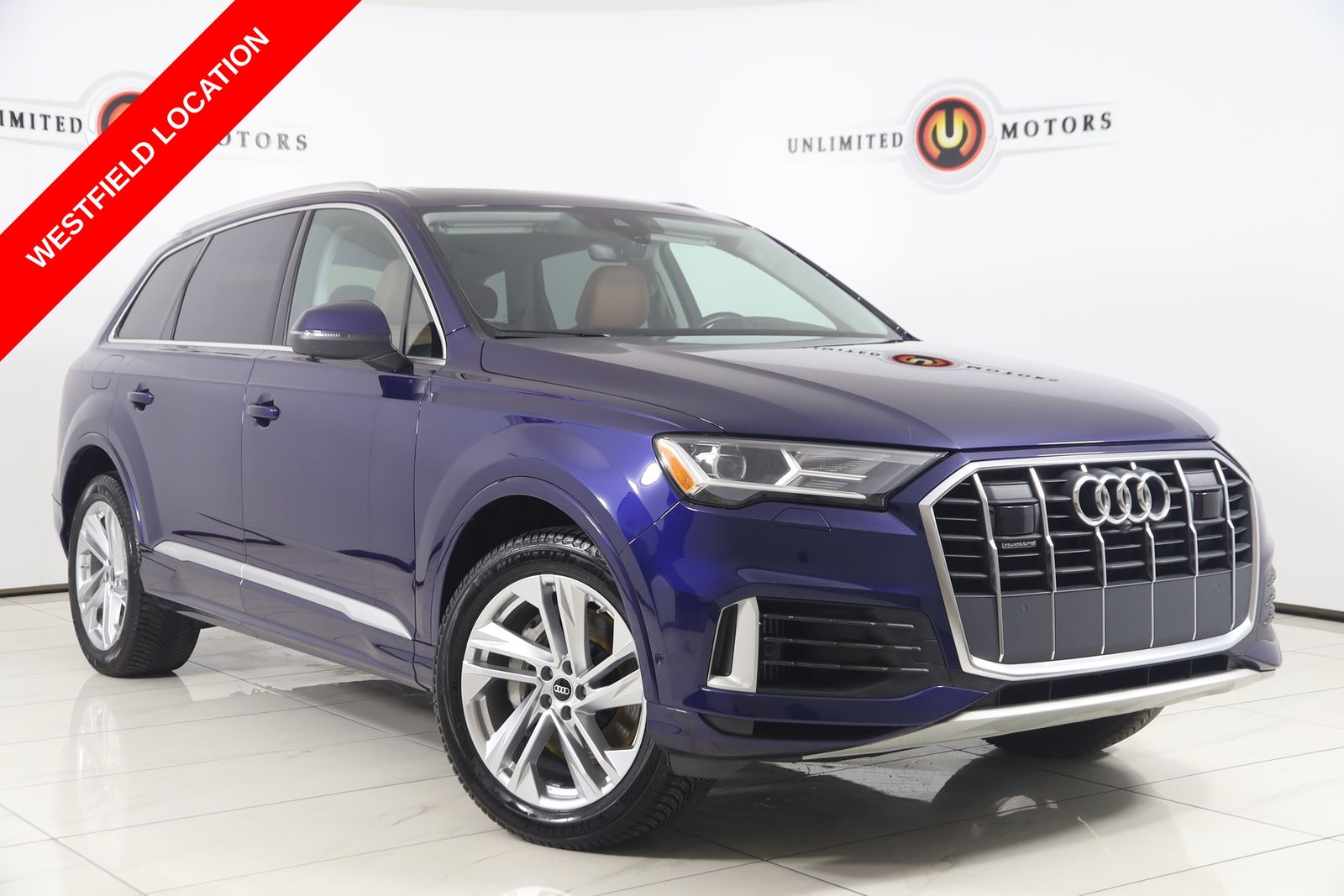 Blue Metallic 2023 Audi Q7 SUV / Crossover All-Wheel Drive 8-Speed Automatic