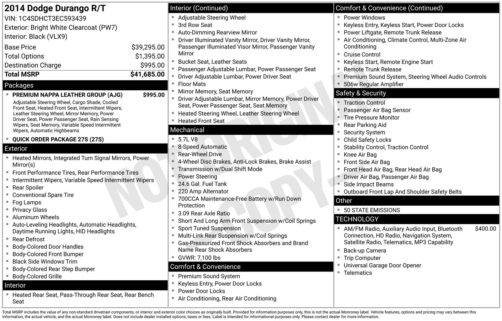 Used Car 2014 Dodge Durango  R/t For Sale Under $15,000 In Austin, Texas