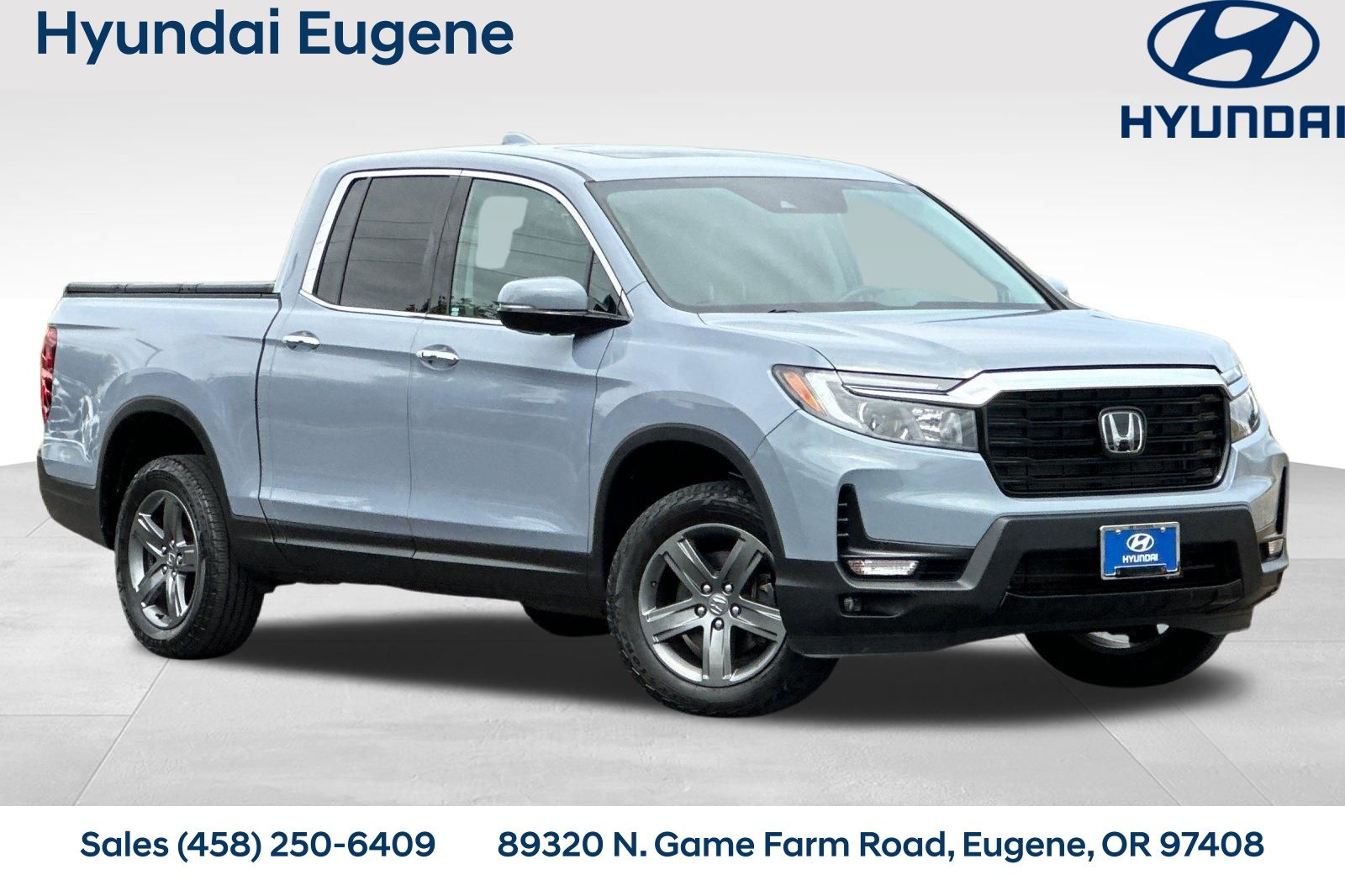 Black (Obsidian Blue Pearl) 2022 Honda Ridgeline Pickup Truck All-Wheel Drive 9-Speed Automatic