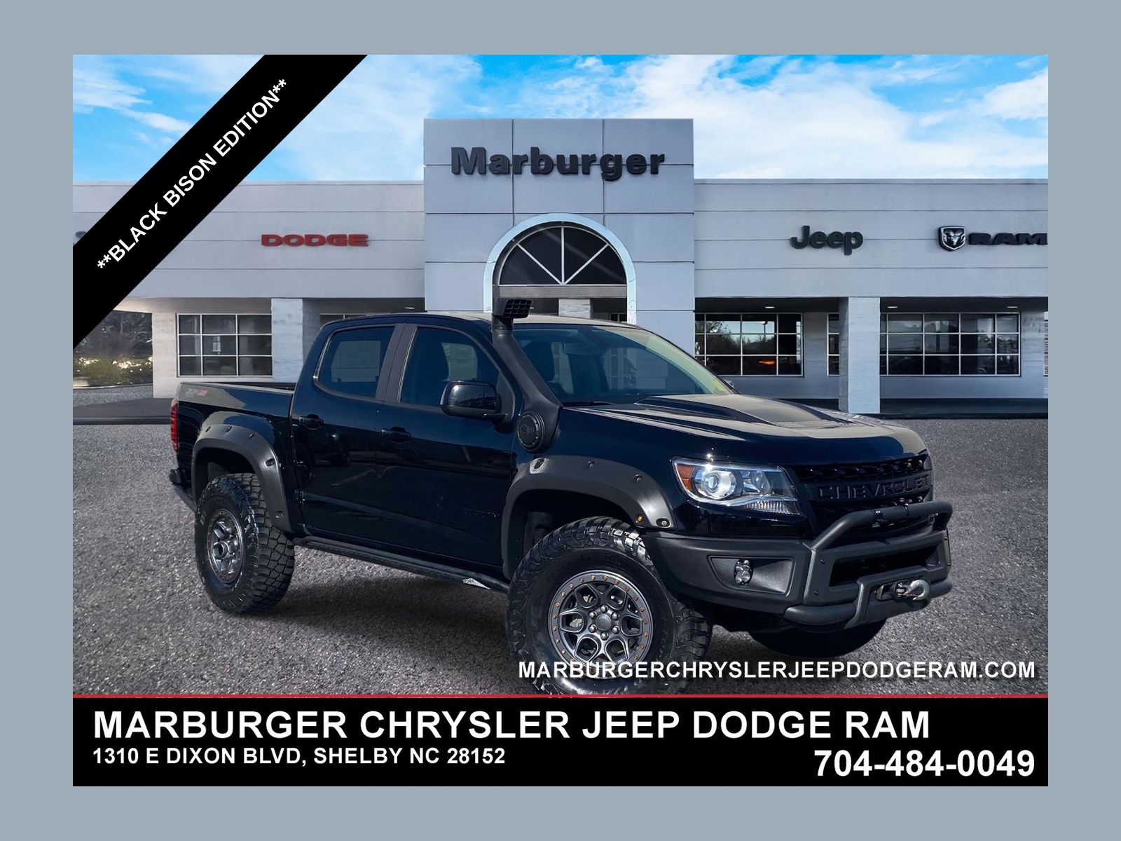 Black 2019 Chevrolet Colorado Pickup Truck Four-Wheel Drive 8-Speed Automatic