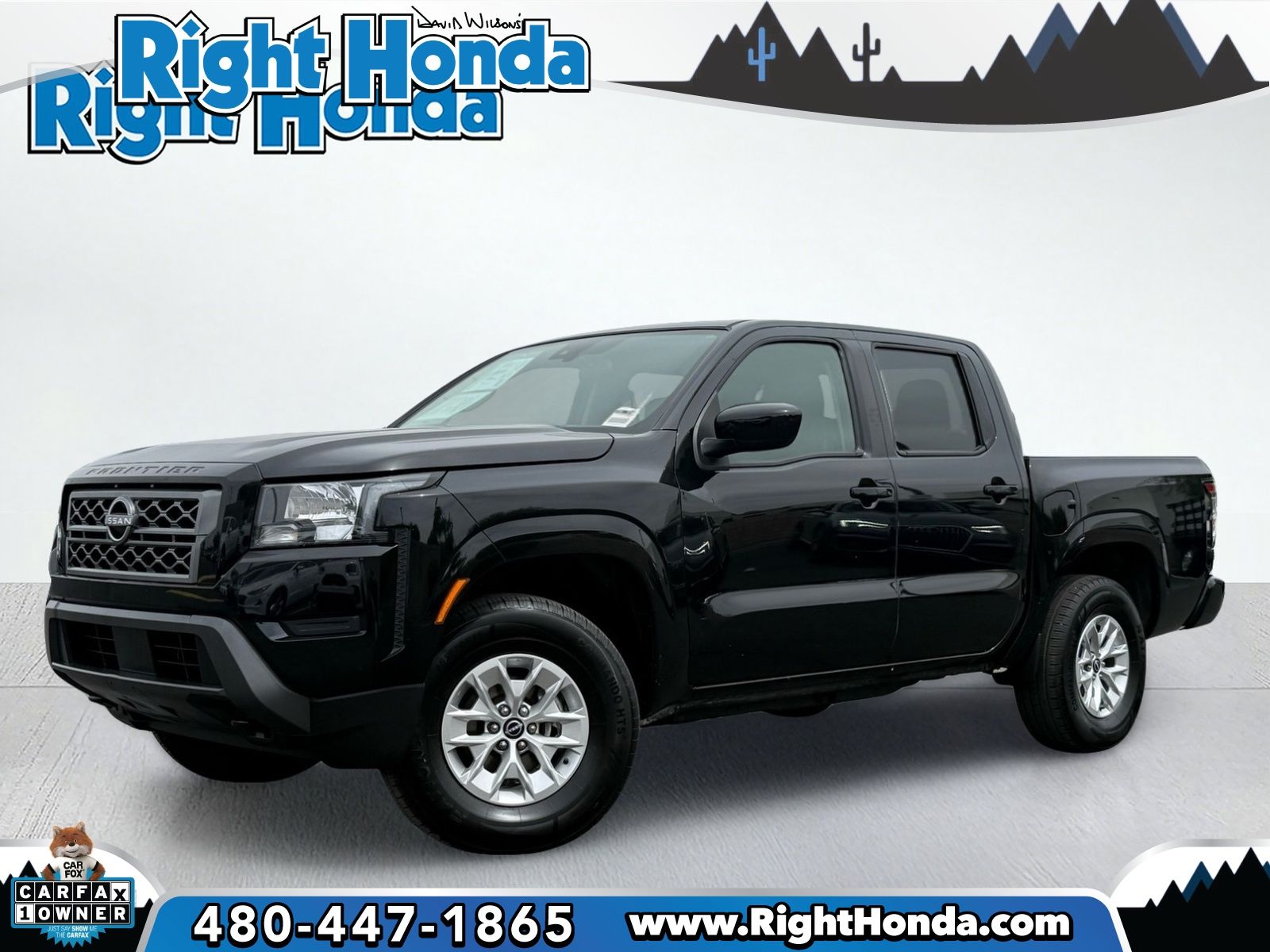 Super Black 2024 Nissan Frontier SV Crew Cab 4WD Pickup Truck Four-Wheel Drive 9-Speed Automatic Overdrive