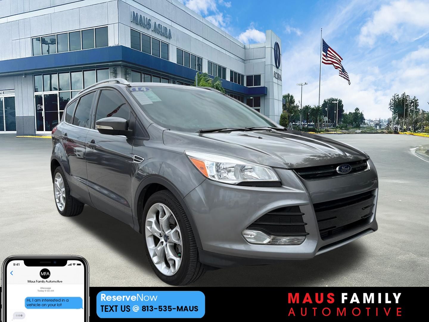 Sterling Gray Metallic 2014 Ford Escape SUV / Crossover Front-Wheel Drive 6-Speed Automatic