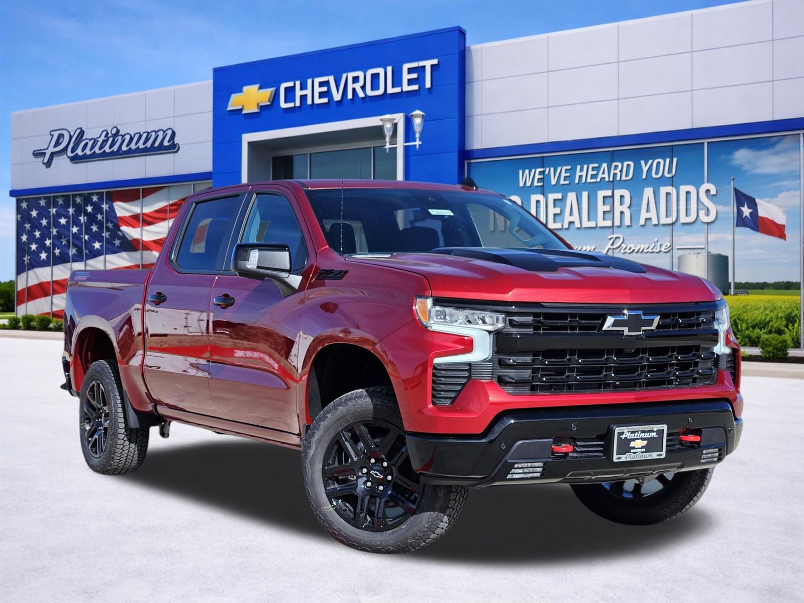 Radiant Red Tintcoat 2026 Chevrolet Silverado 1500 LT Trail Boss Crew Cab 4WD Pickup Truck Four-Wheel Drive Automatic