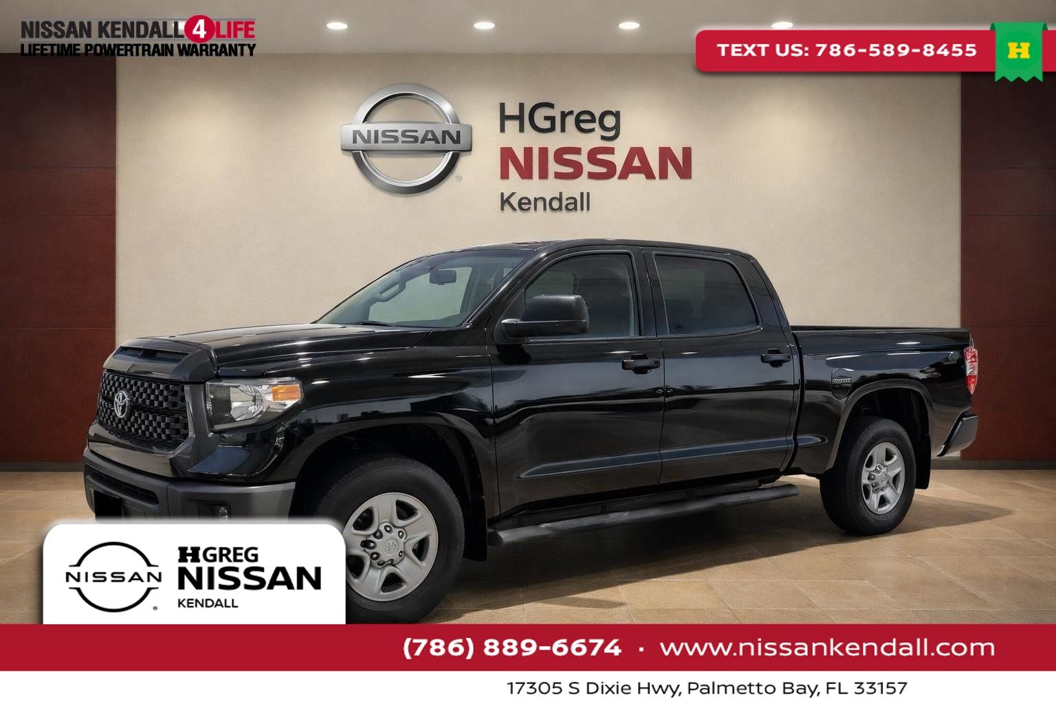 Midnight Black Metallic 2019 Toyota Tundra Pickup Truck 4X2 6-Speed Automatic Overdrive