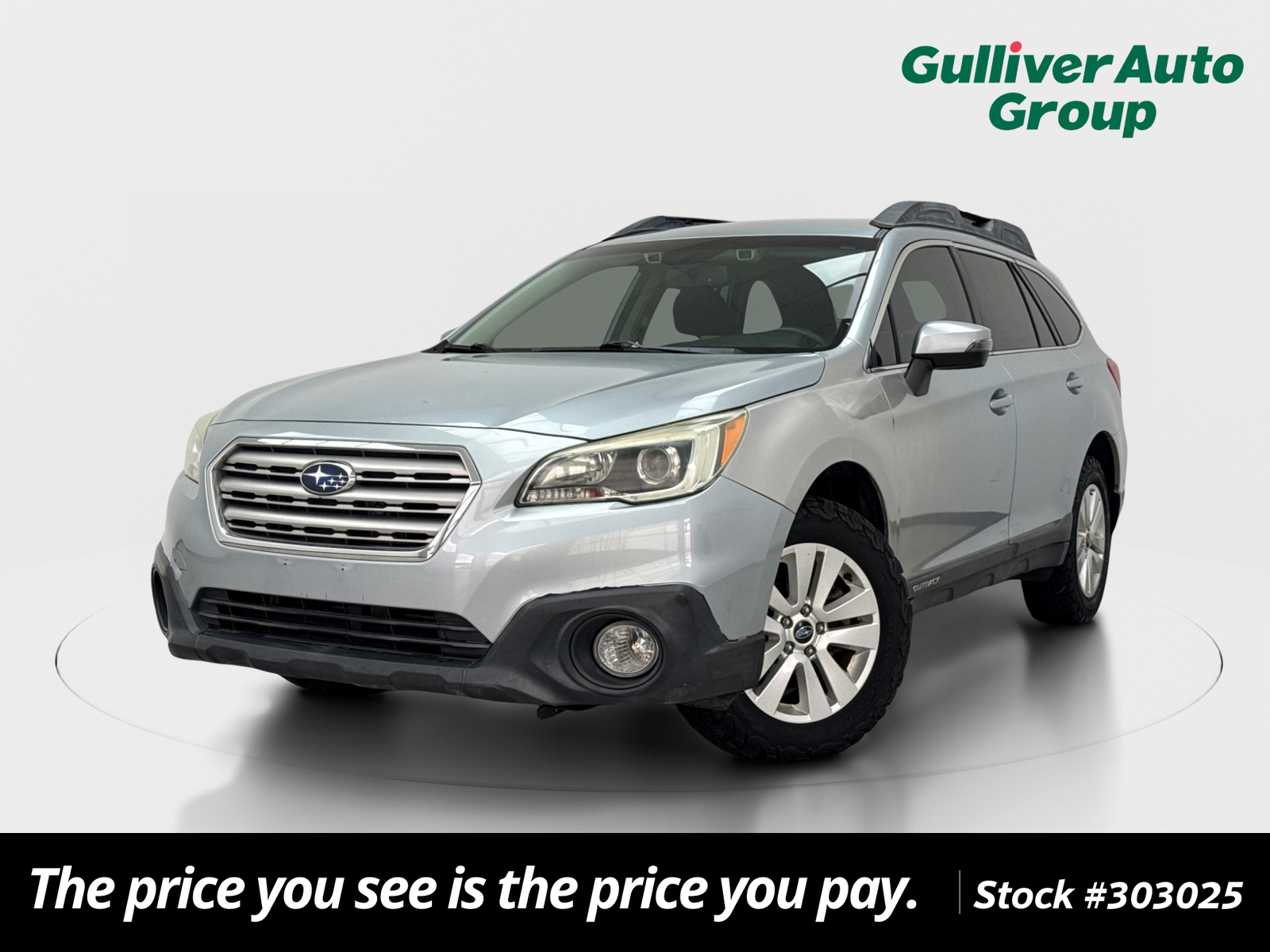 Ice Silver Metallic 2015 Subaru Outback Wagon All-Wheel Drive Continuously Variable Transmission