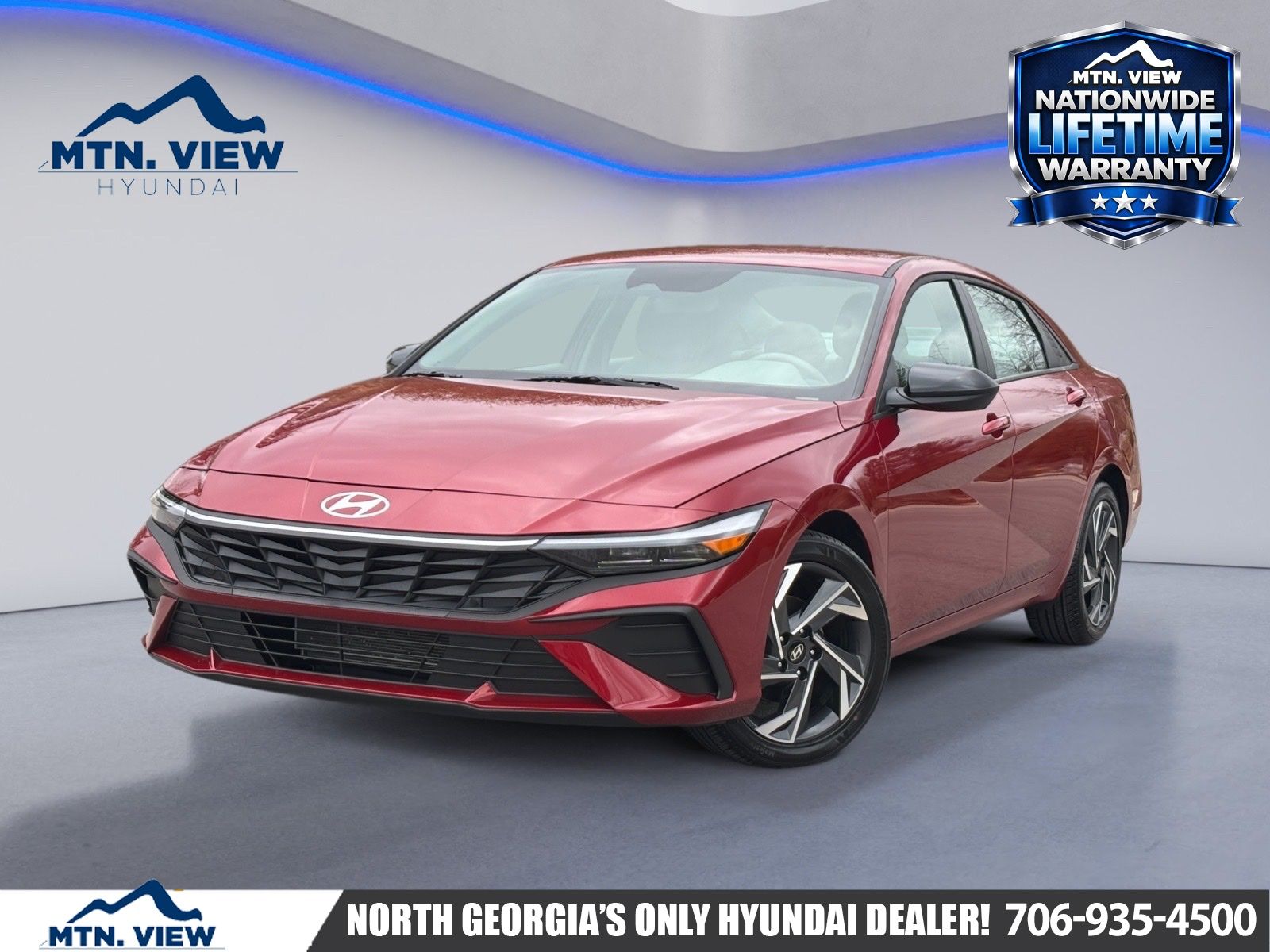 Ultimate Red 2025 Hyundai Elantra Sedan Front-Wheel Drive Continuously Variable Transmission