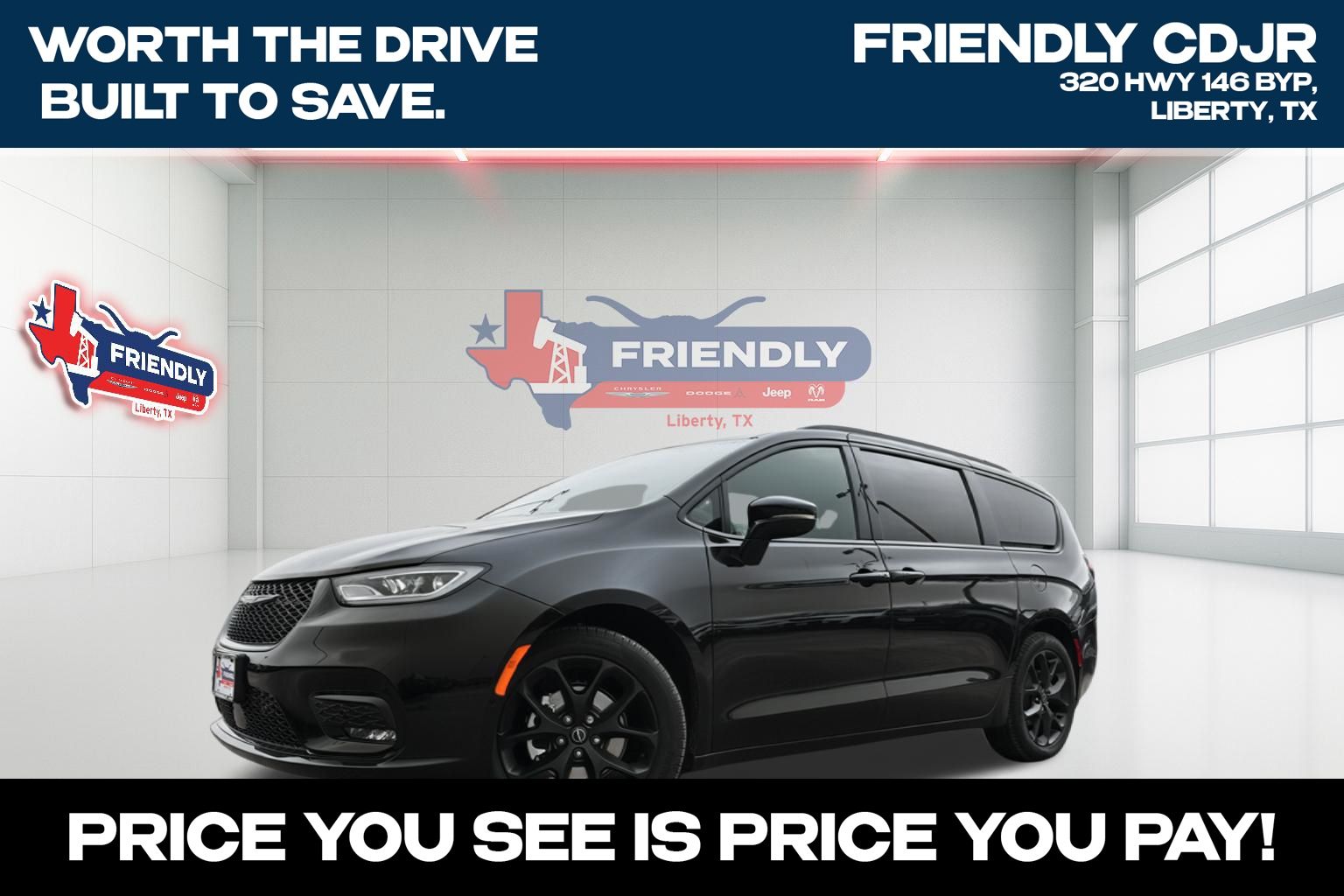 Diamond Black Crystal Pearlcoat 2026 Chrysler Pacifica Select FWD Minivan Front-Wheel Drive 9-Speed Automatic