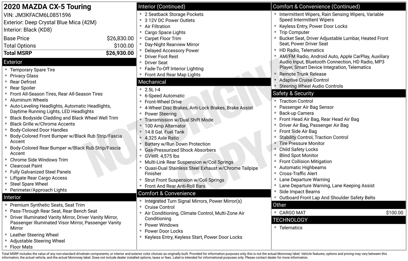 Used Car 2020 Mazda Cx-5  Touring For Sale Under $25,000 In Austin, Texas