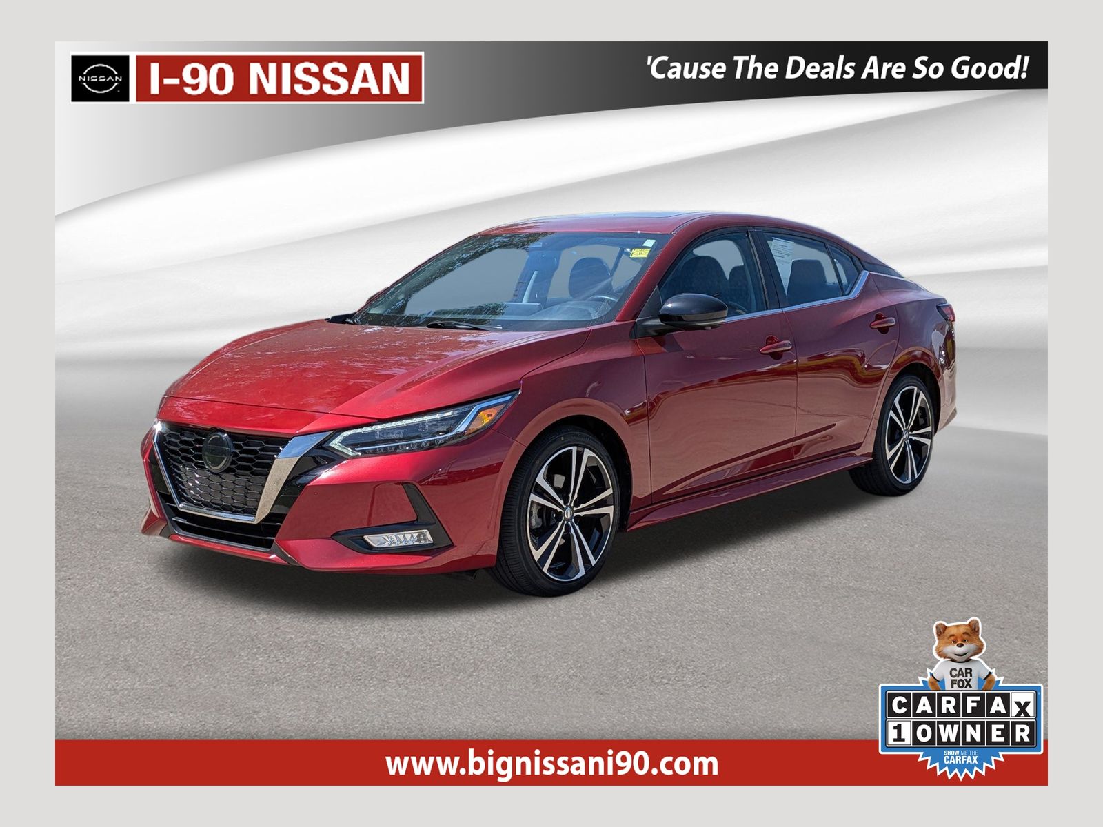 Red (Scarlet) 2023 Nissan Sentra SR FWD Sedan Front-Wheel Drive Continuously Variable Transmission
