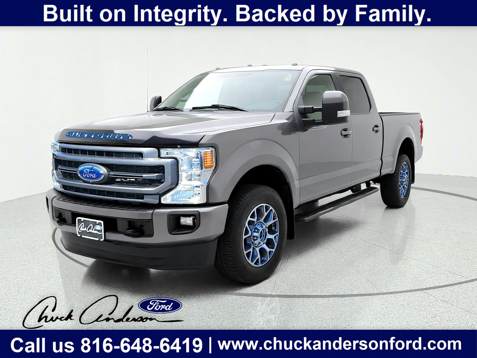 Gray Metallic 2022 Ford F-250 Super Duty Pickup Truck Four-Wheel Drive Automatic