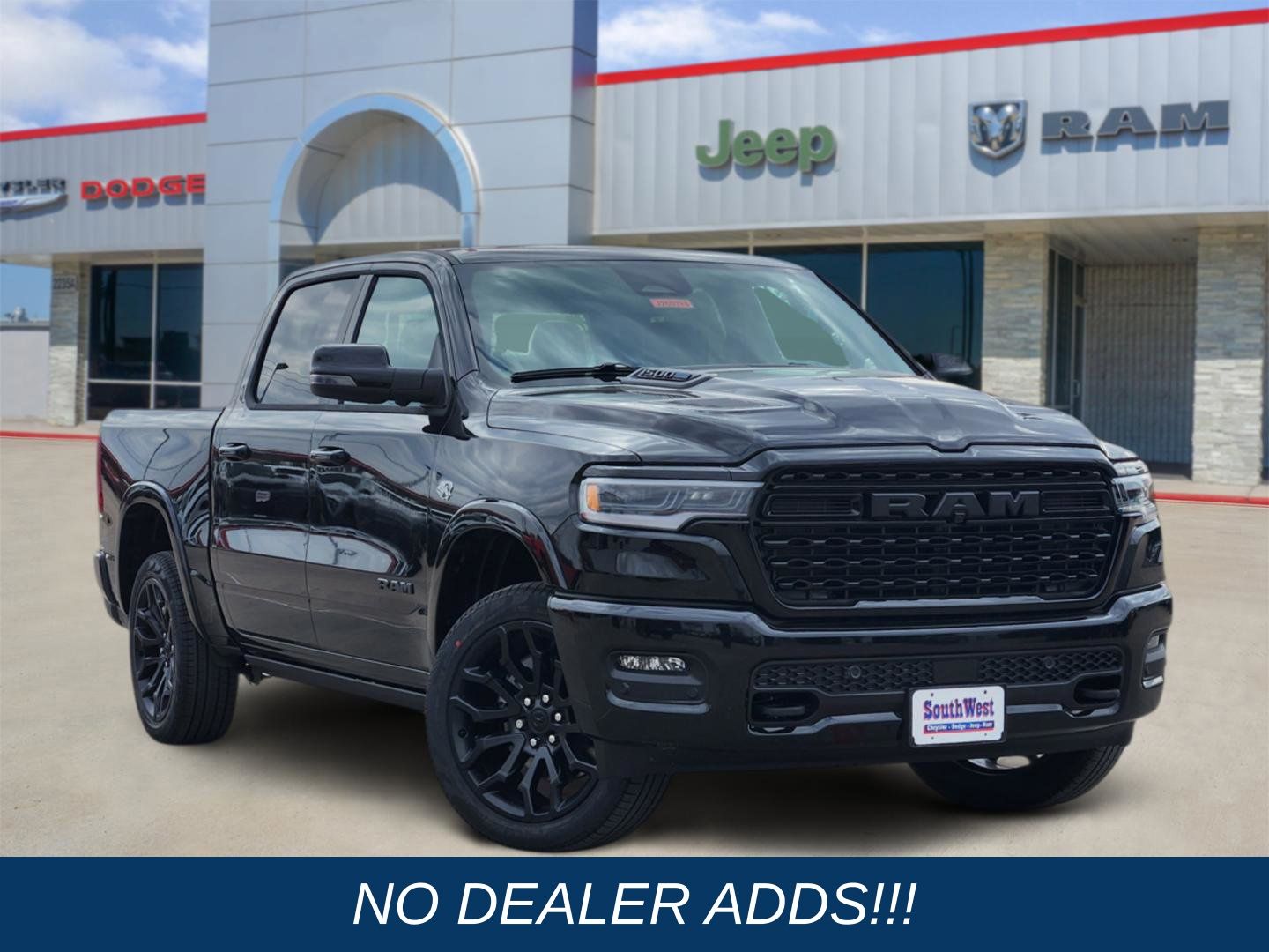 Diamond Black Crystal Pearlcoat 2026 RAM 1500 Limited Crew Cab 4WD Pickup Truck Four-Wheel Drive 8-Speed Automatic